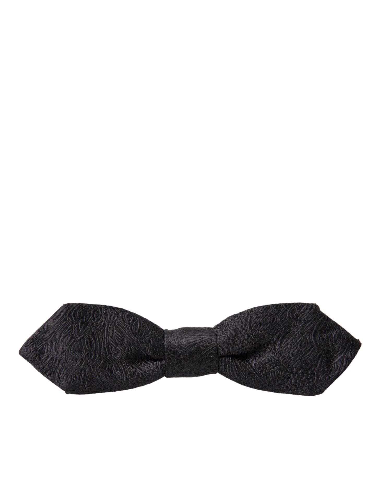 - Black Brocade Silk Adjustable Neck Bow Tie