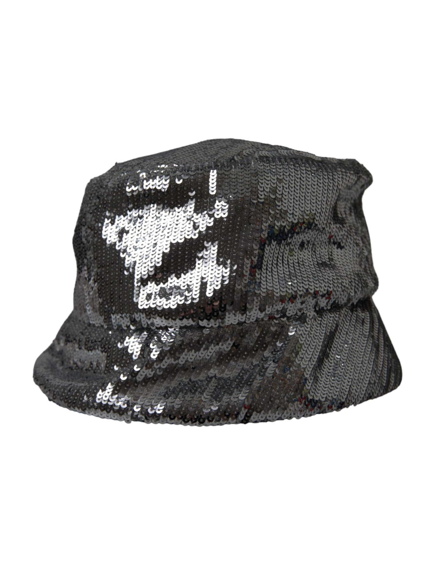 - Silver Sequined Nylon Bucket Hat Men