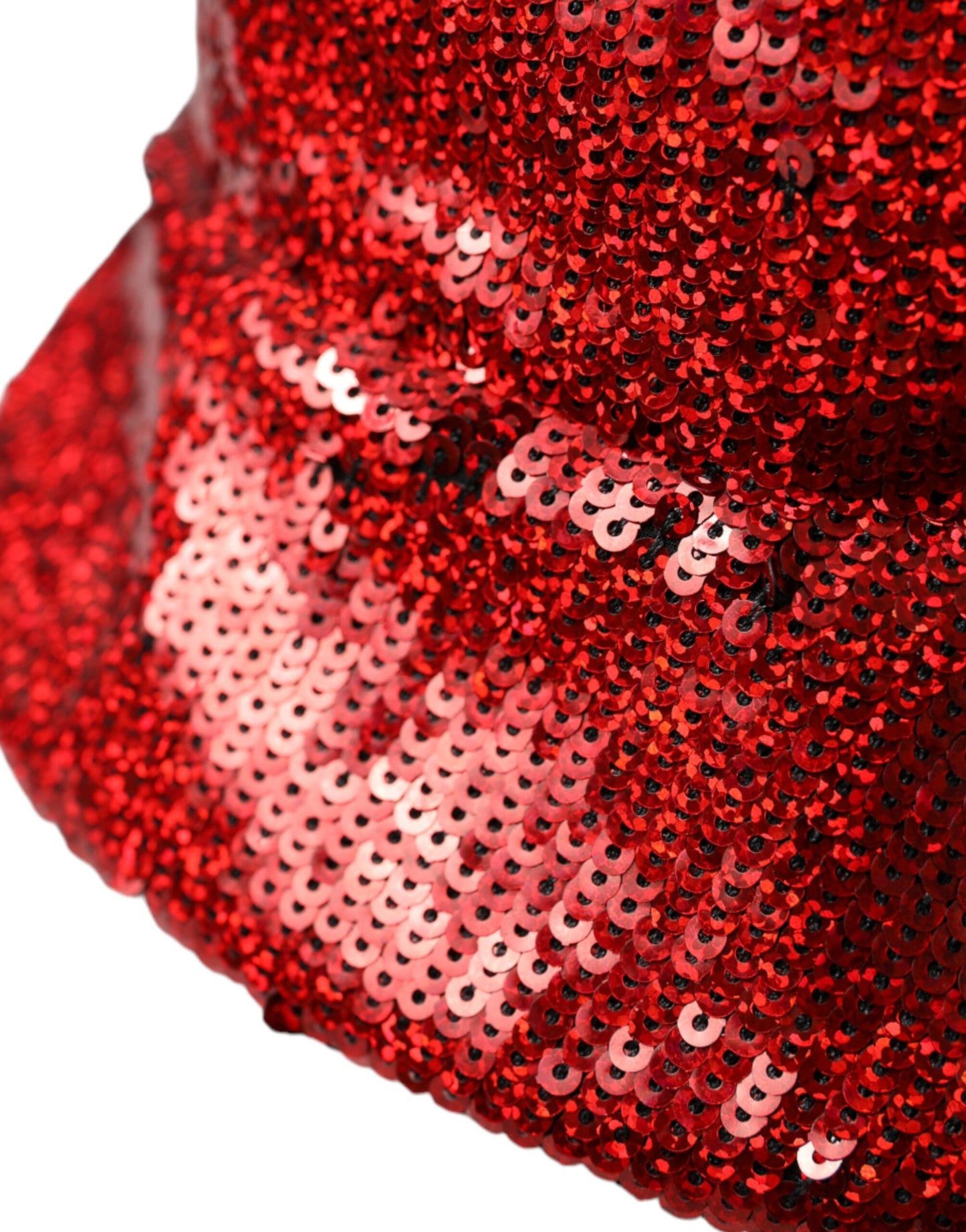 - Red Sequined Nylon Bucket Hat Men