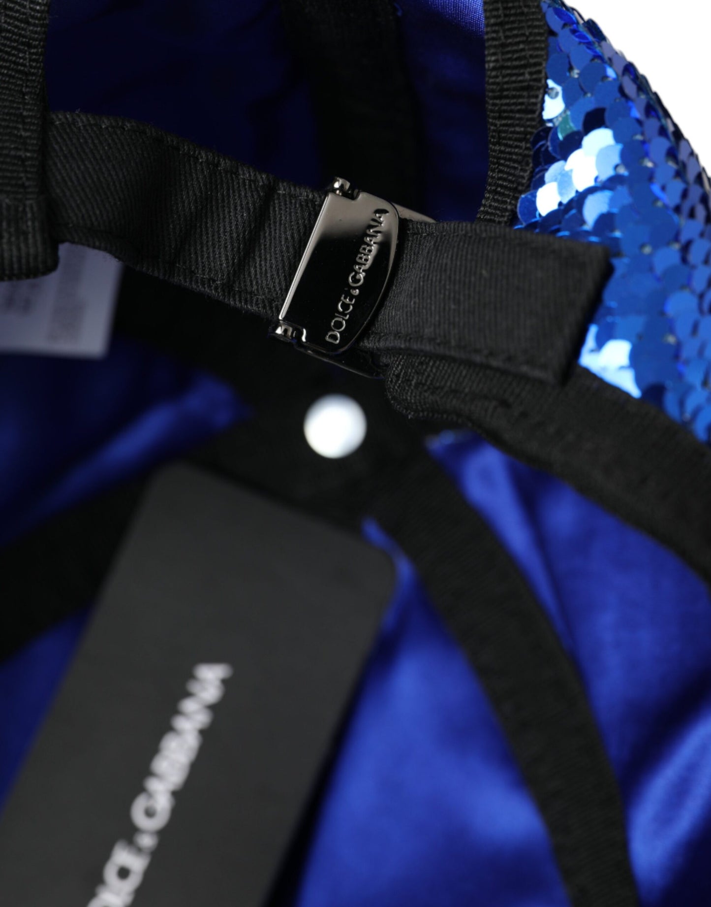 - Royal Blue Sequin Baseball Hat Men