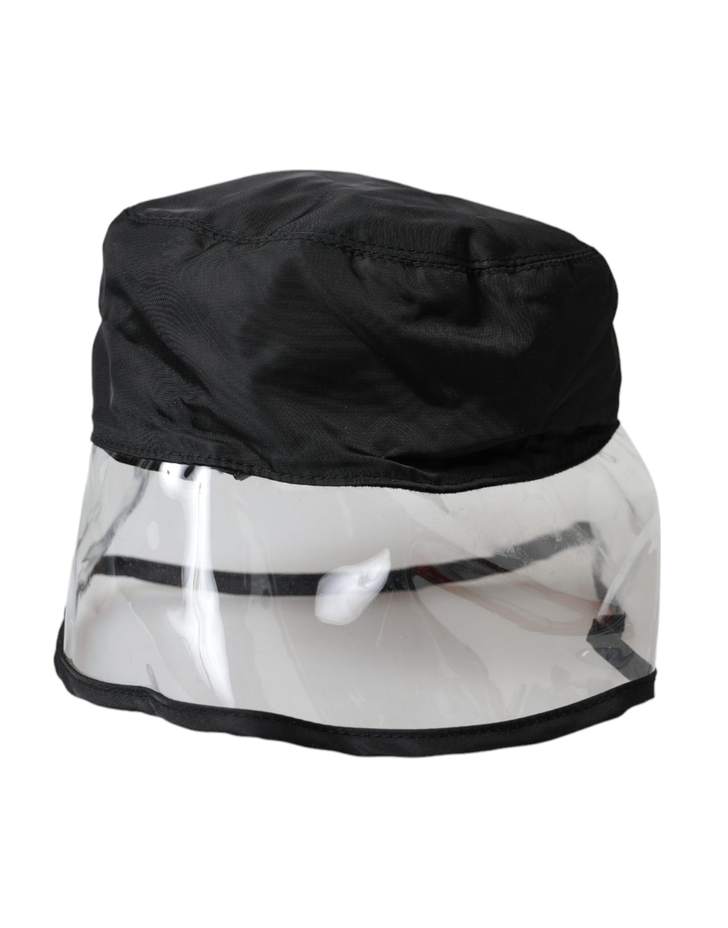 - Black Polyester Plastic Bucket Hat Men