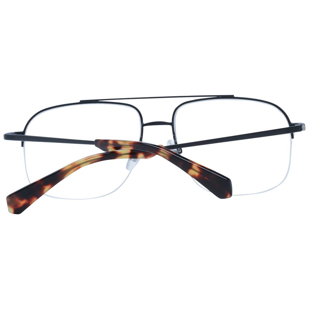 Sandro Black Men’s Optical Glasses – Aviator Half-Rim Frame