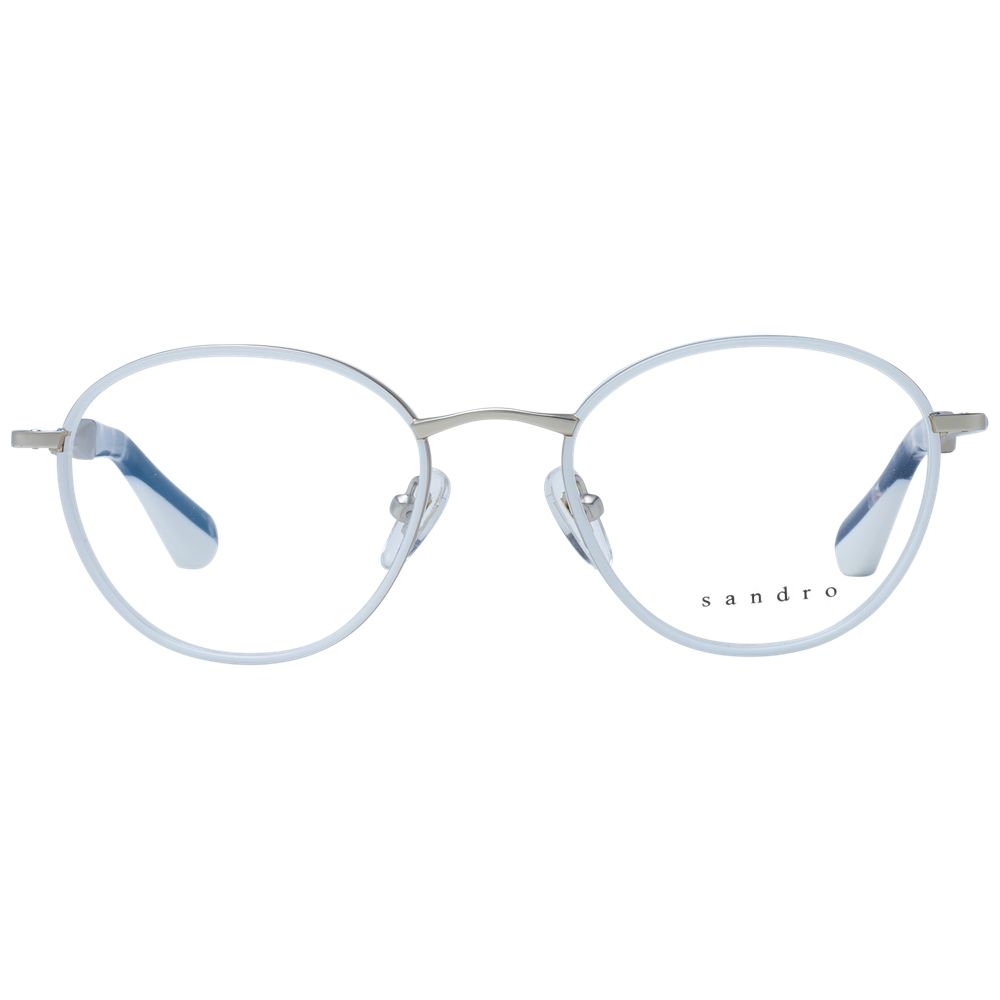 Sandro Women’s Optical Glasses – White Oval Frame, 48mm