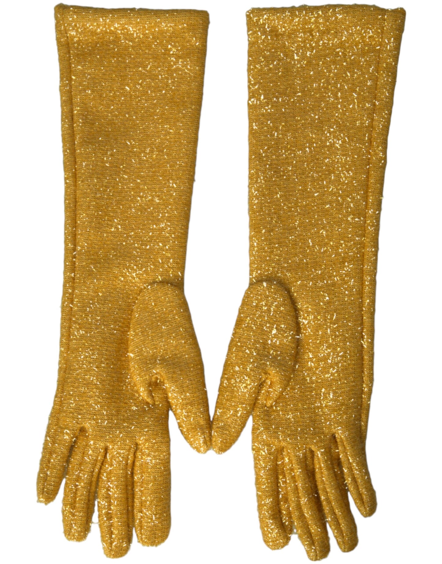 - Gold Lurex Fantasia Mid Arm Length Gloves