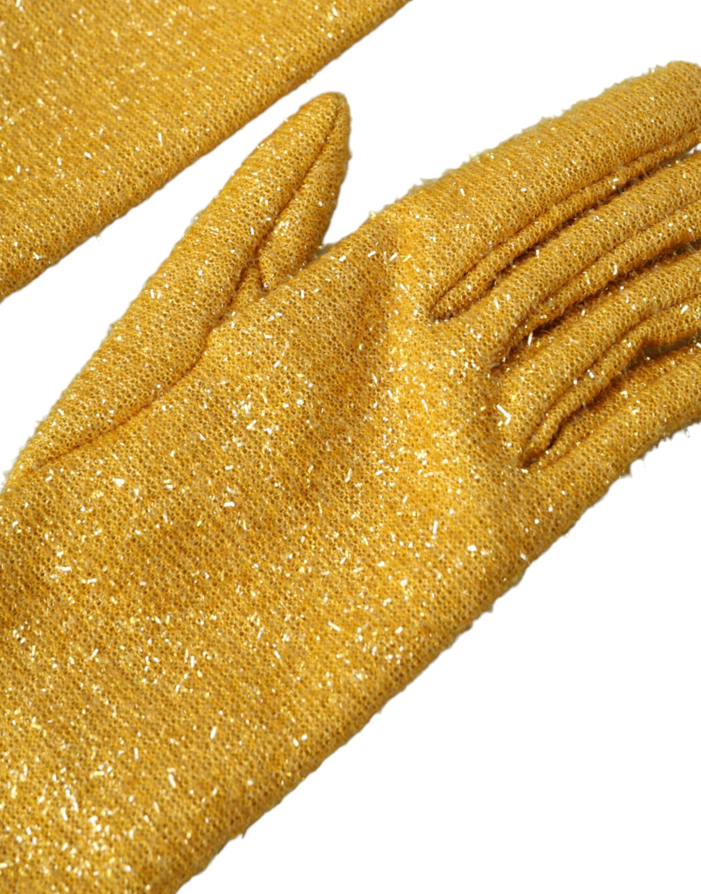 - Gold Lurex Fantasia Mid Arm Length Gloves