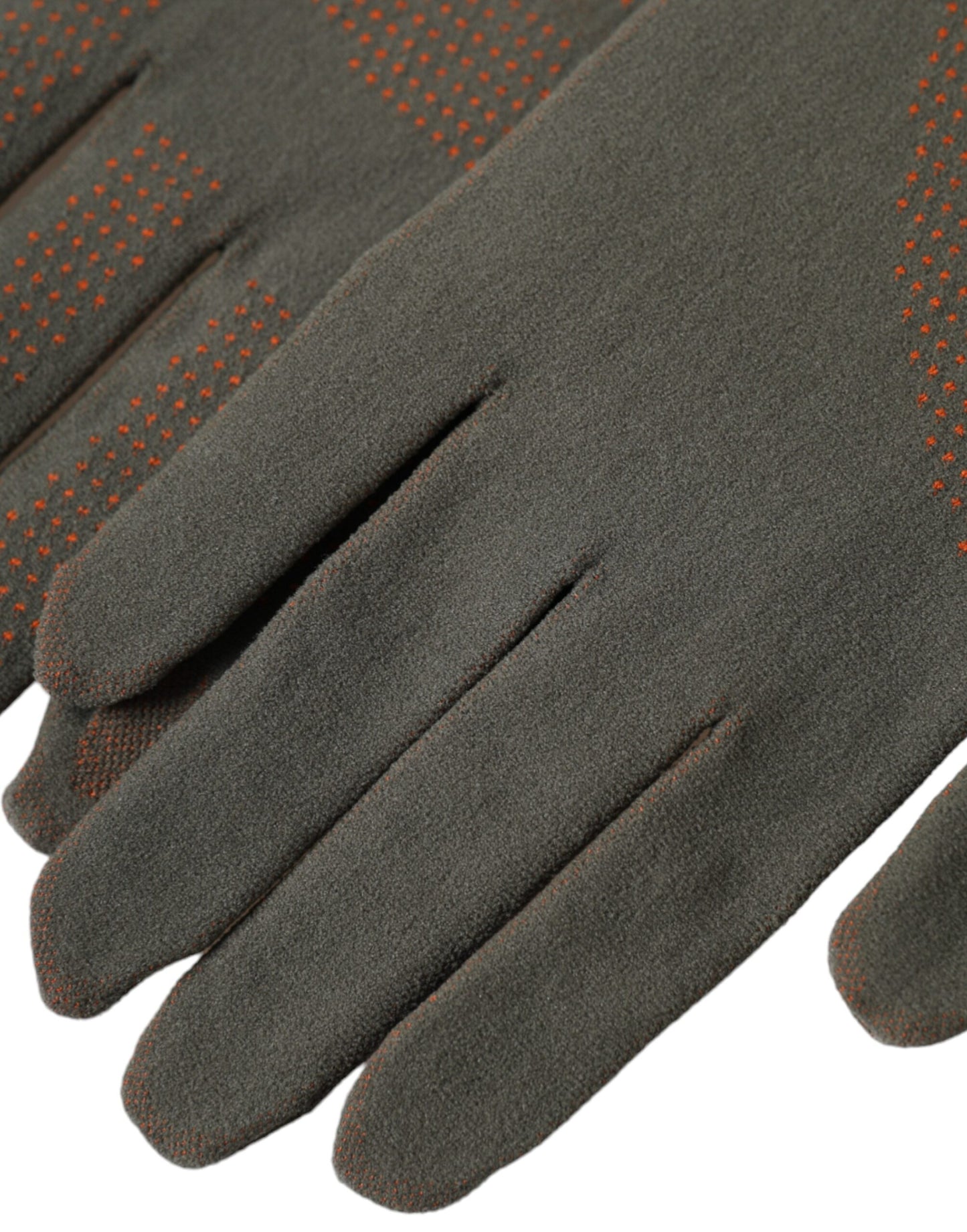 - Brown Cotton Stretch Wrist Length Gloves