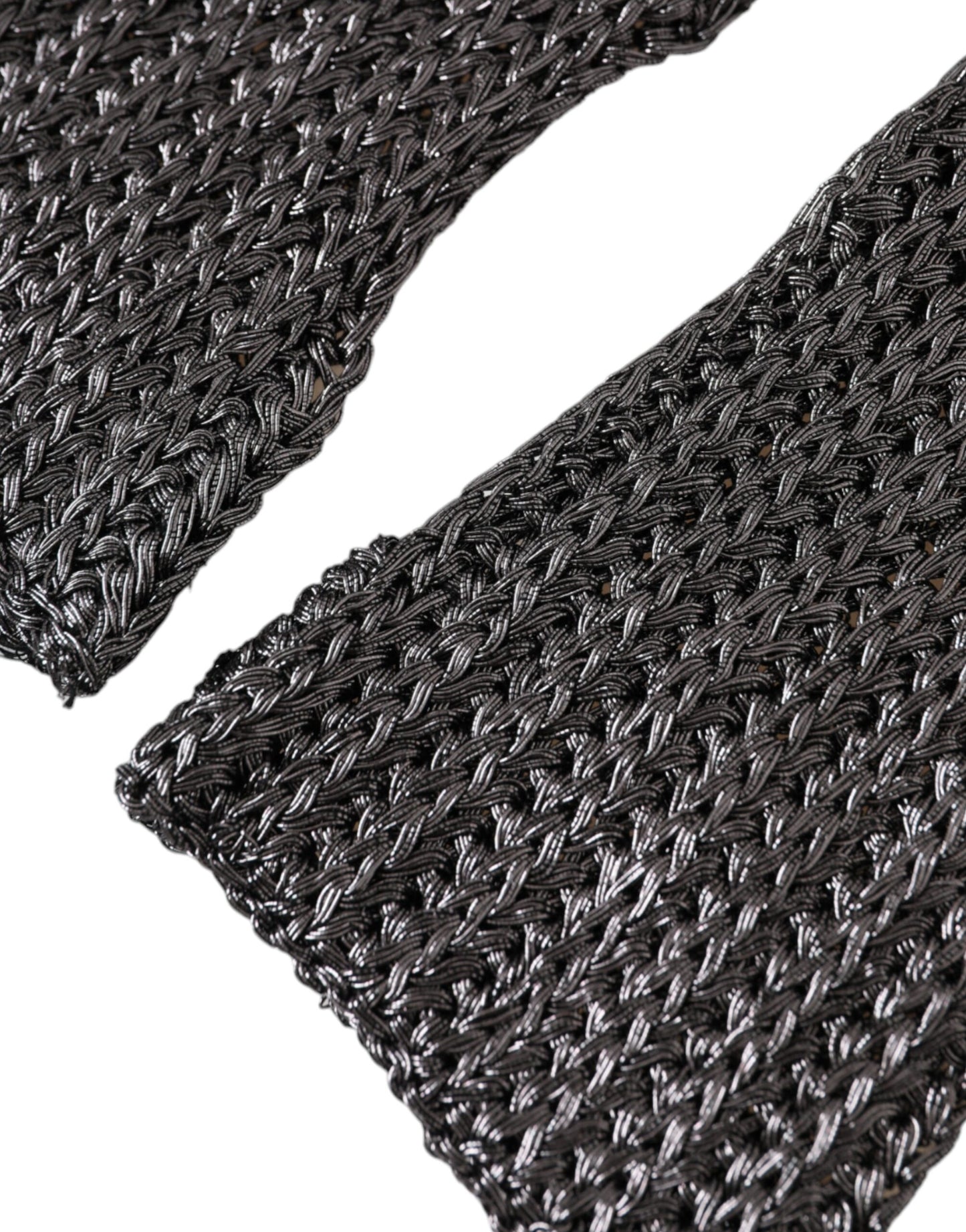 - Gray Viscose Knitted Finger Less Gloves