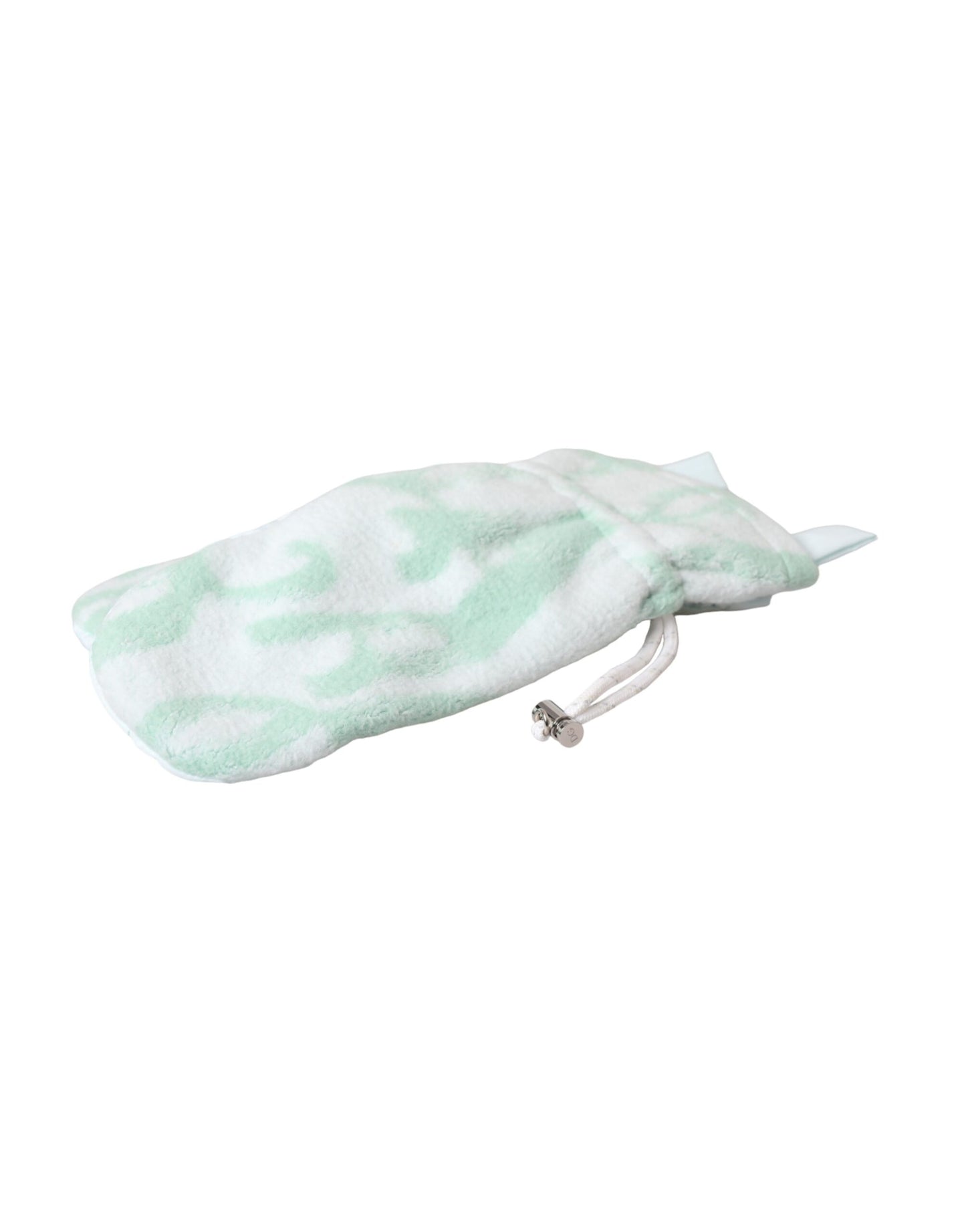 - White Nylon Fleece Wrist Length Mitten Gloves