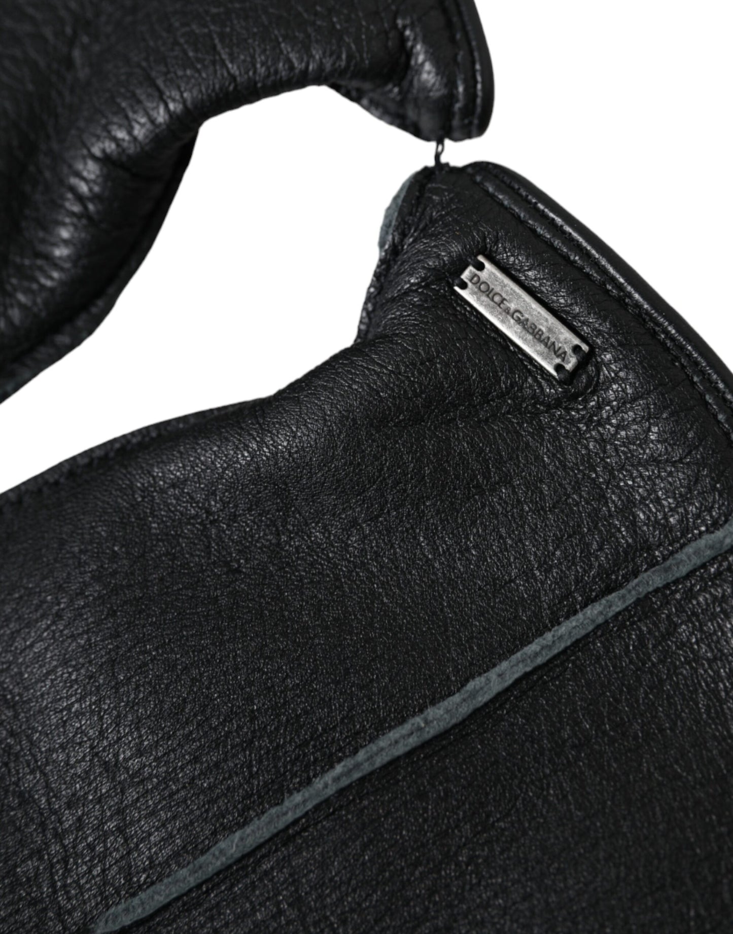 - Black Deer Leather Wrist Length Gloves