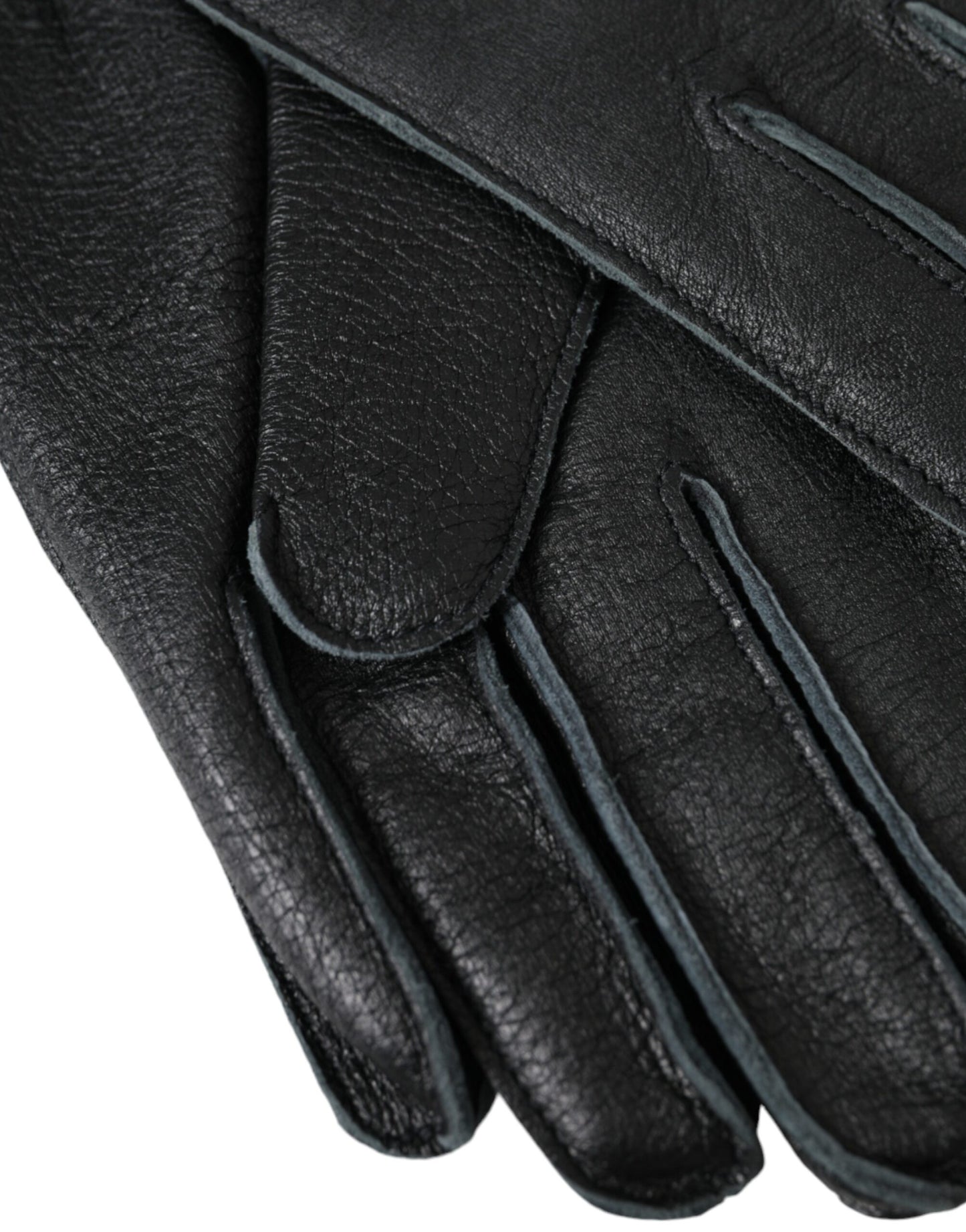 - Black Deer Leather Wrist Length Gloves