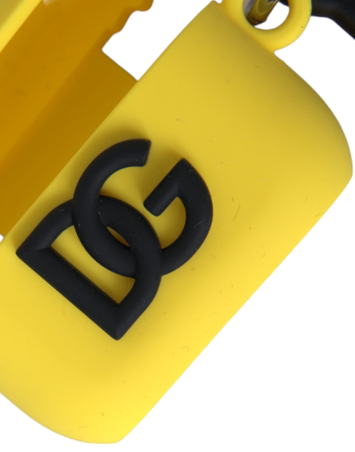 - Yellow Silicone Logo Embossed Airpods Case