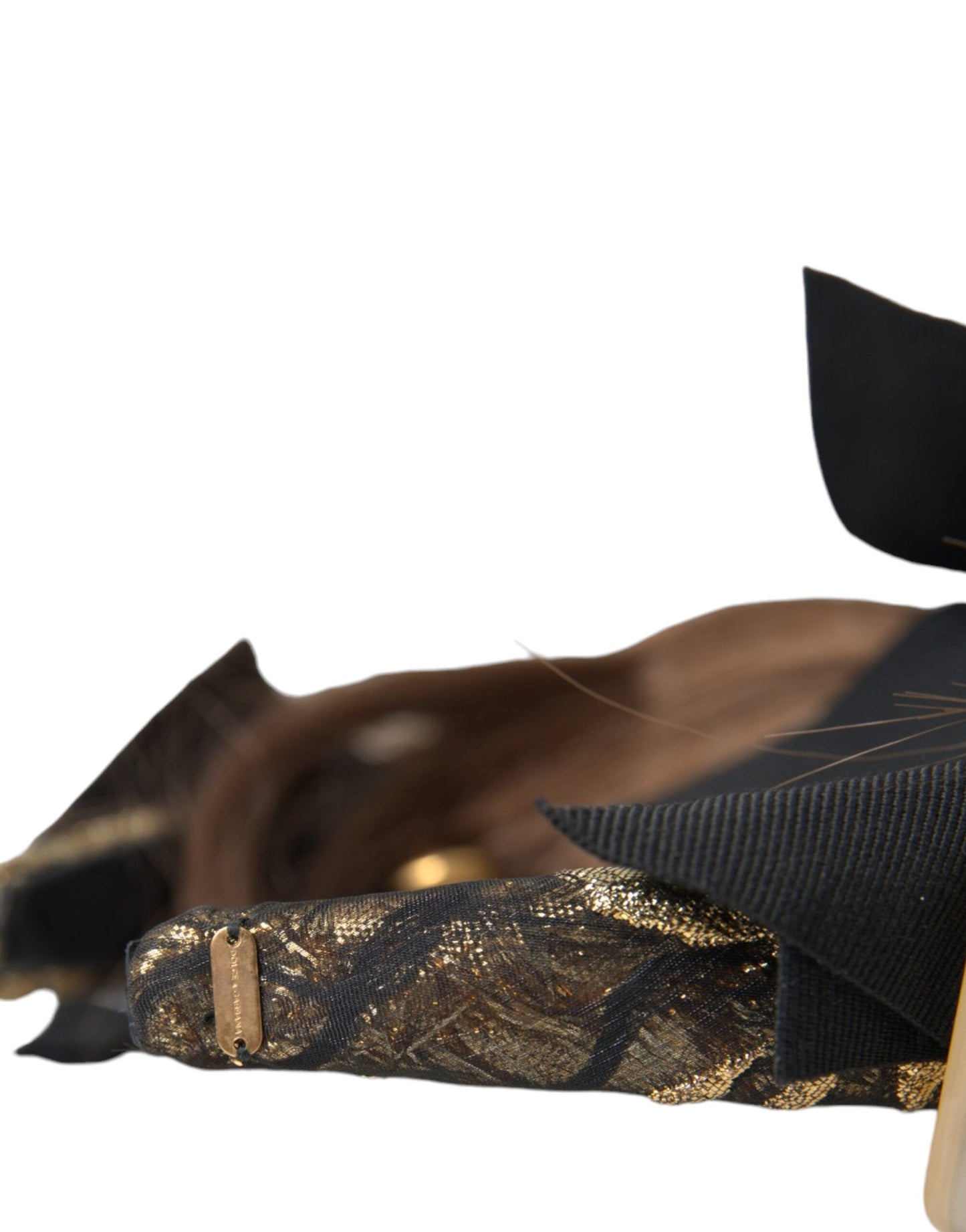 - Black Crystal Button Brown Hair Women Headband Diadem