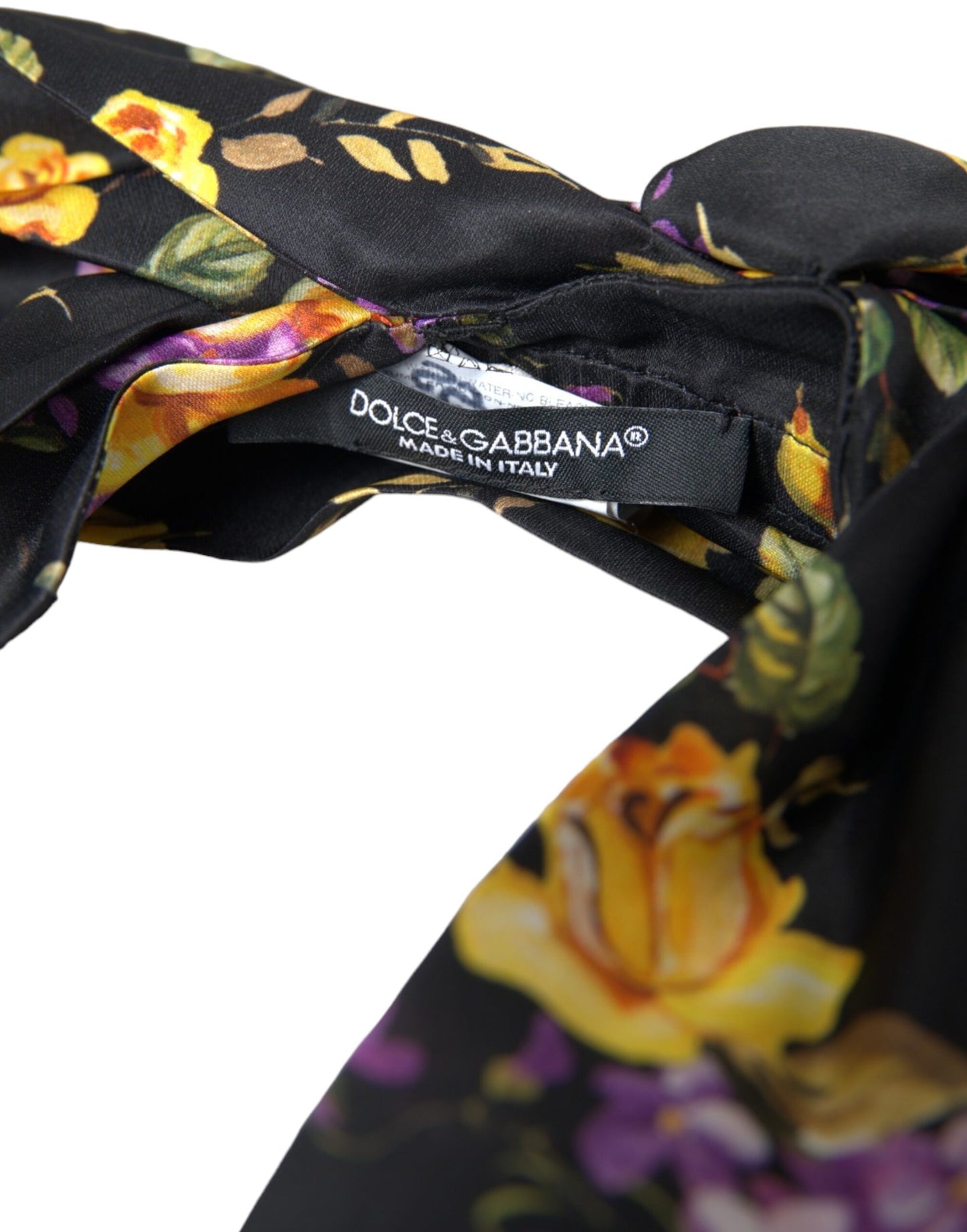 - Black Floral Applique Silk Women Headband Diadem