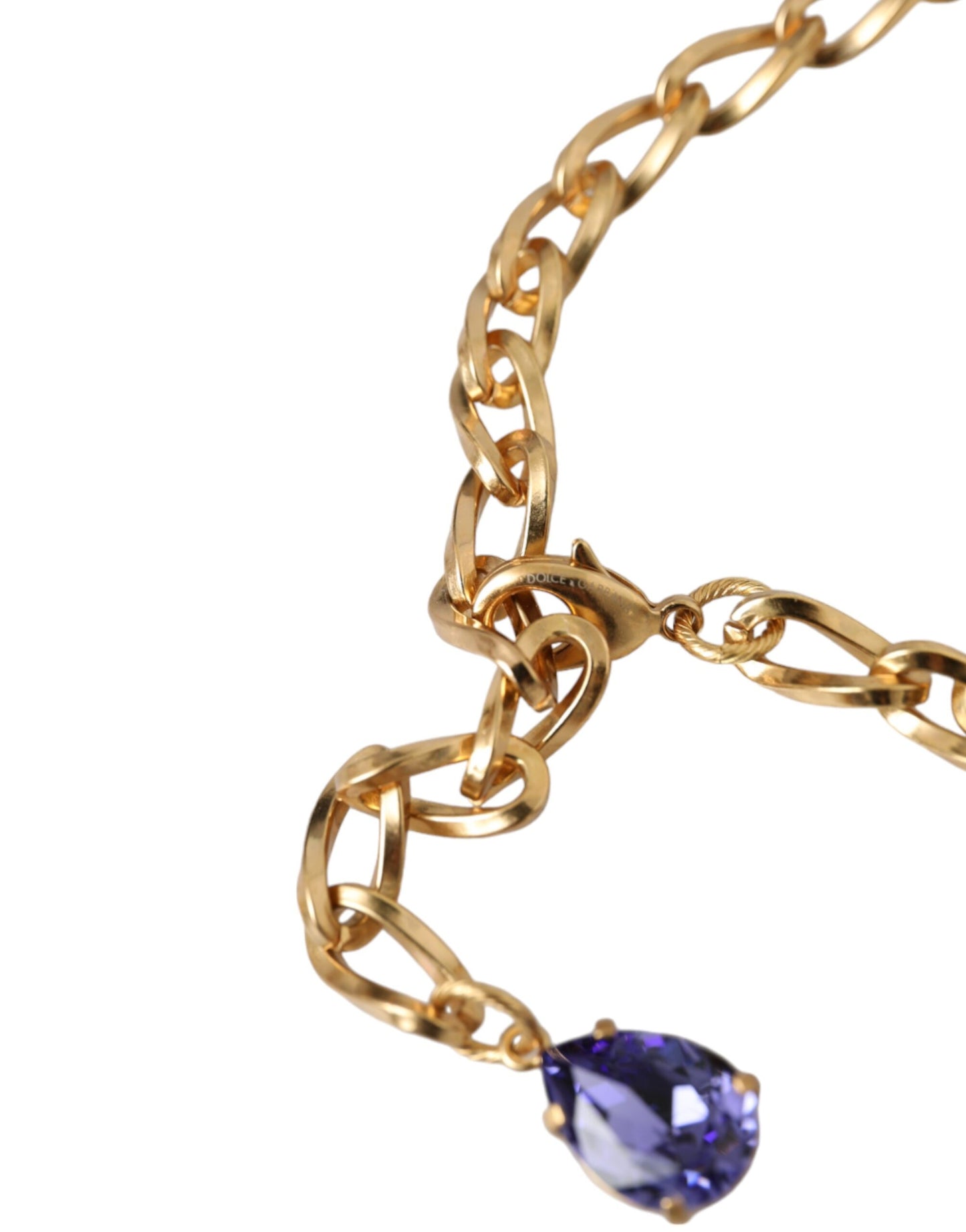 - Gold Brass Crystal Purple Pink Pearl Pendants Necklace