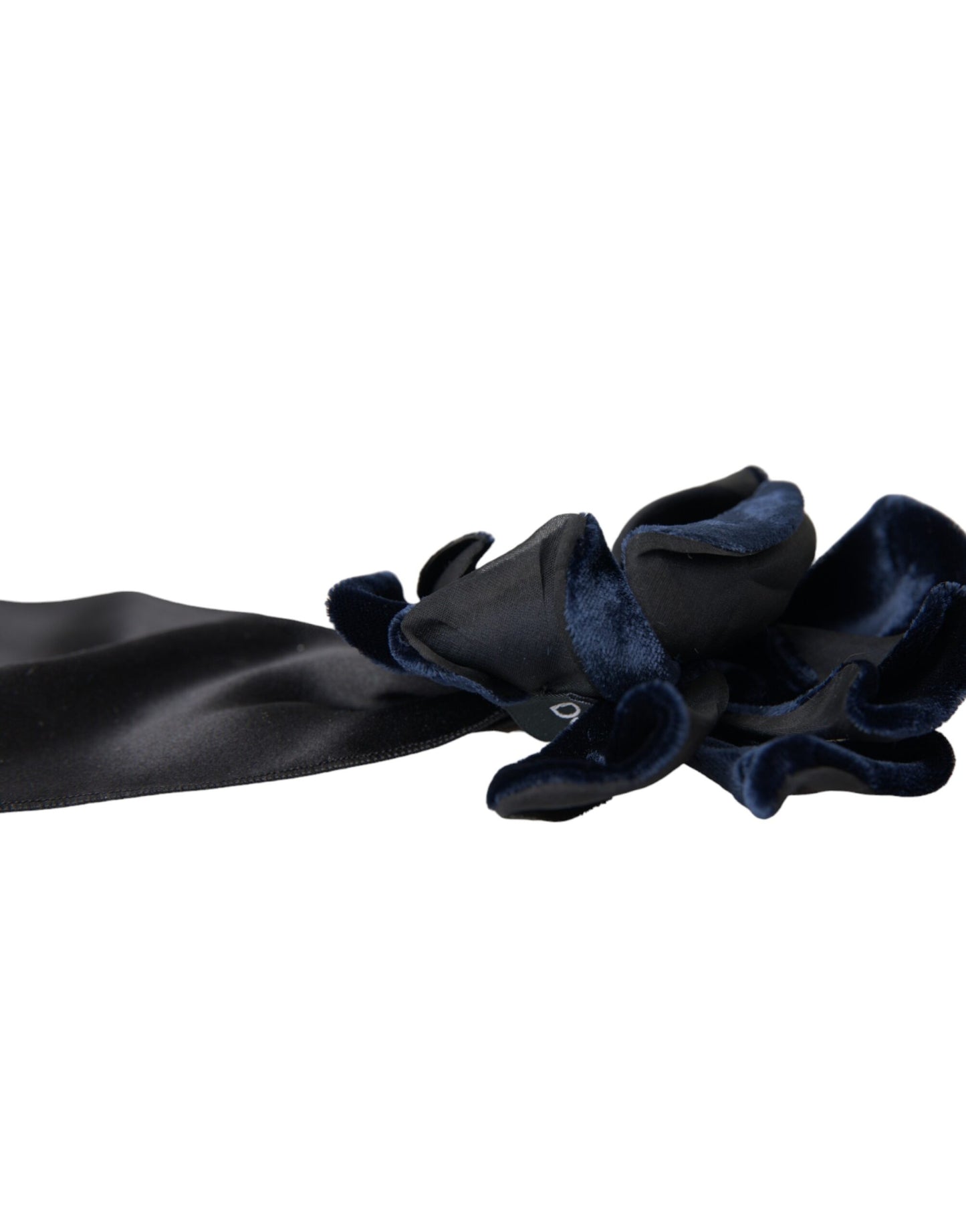 - Black Silk Gold Brass Floral Hair Pin Brooch