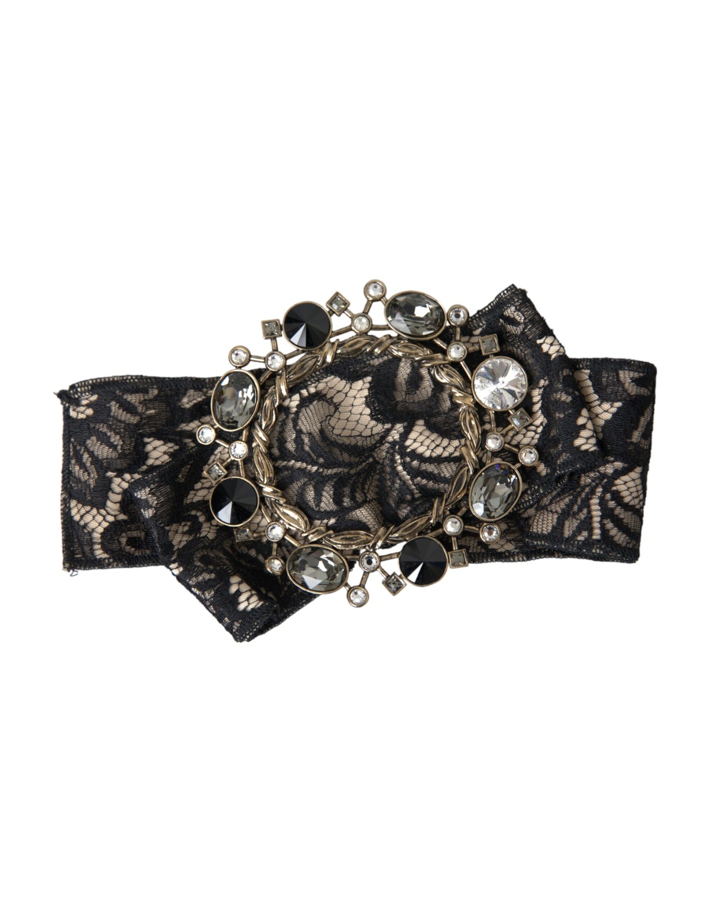 - Black Lace Crystal Handmade Brooch Hair Pin