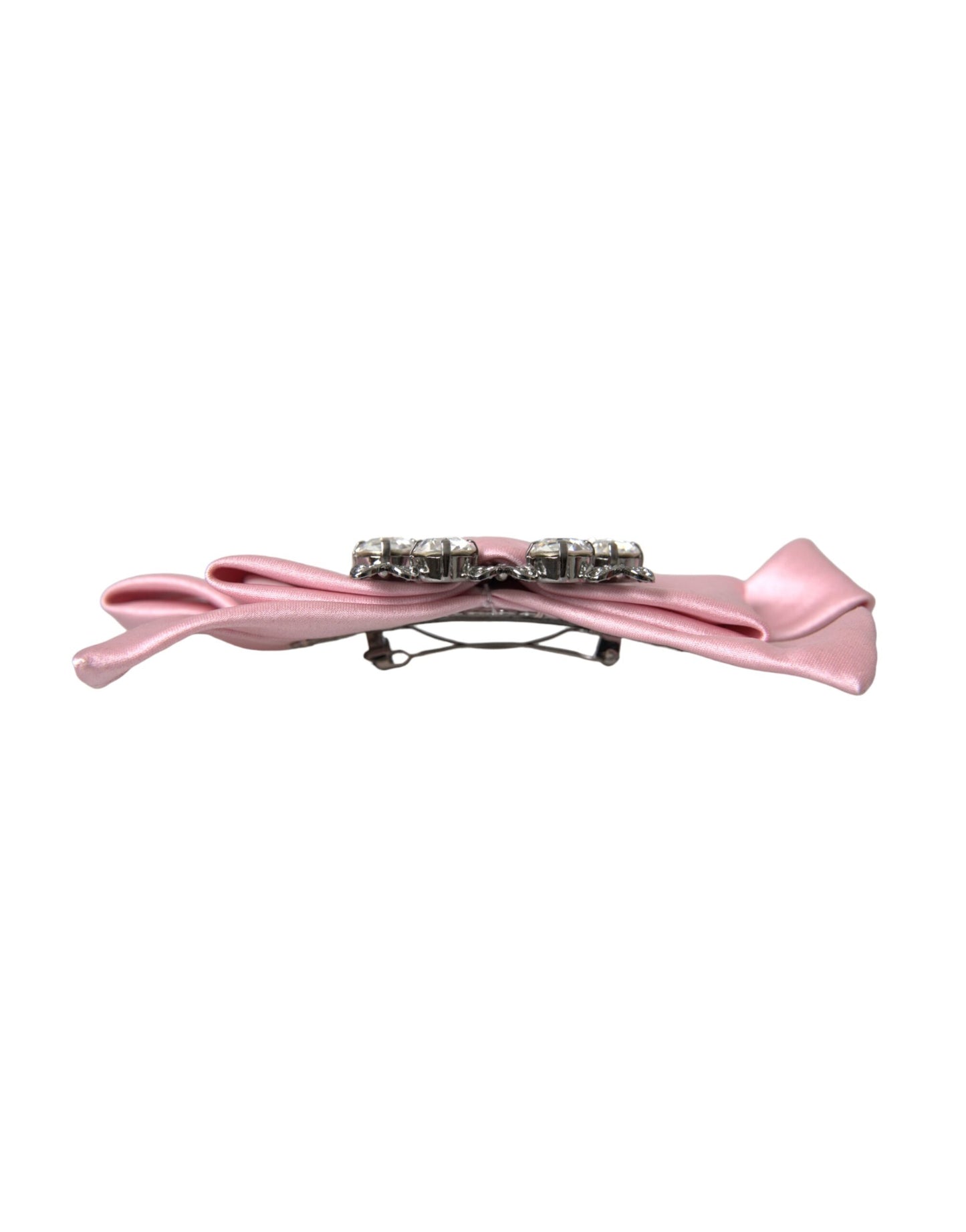 - Pink Satin Crystal Jewelry Brooch Hair Pin