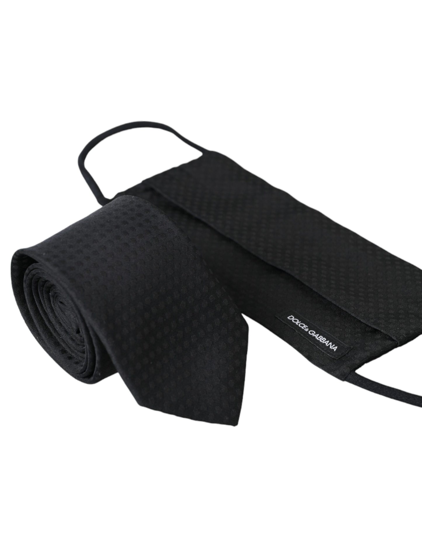 - Black 100% Silk Adjustable Necktie Face Mask