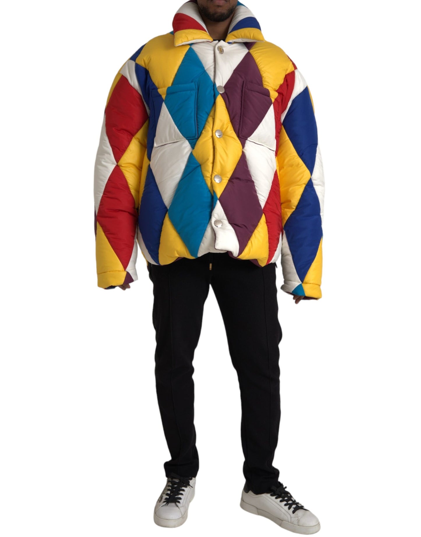 - Multicolor Windbreaker Puffer Jacket Men