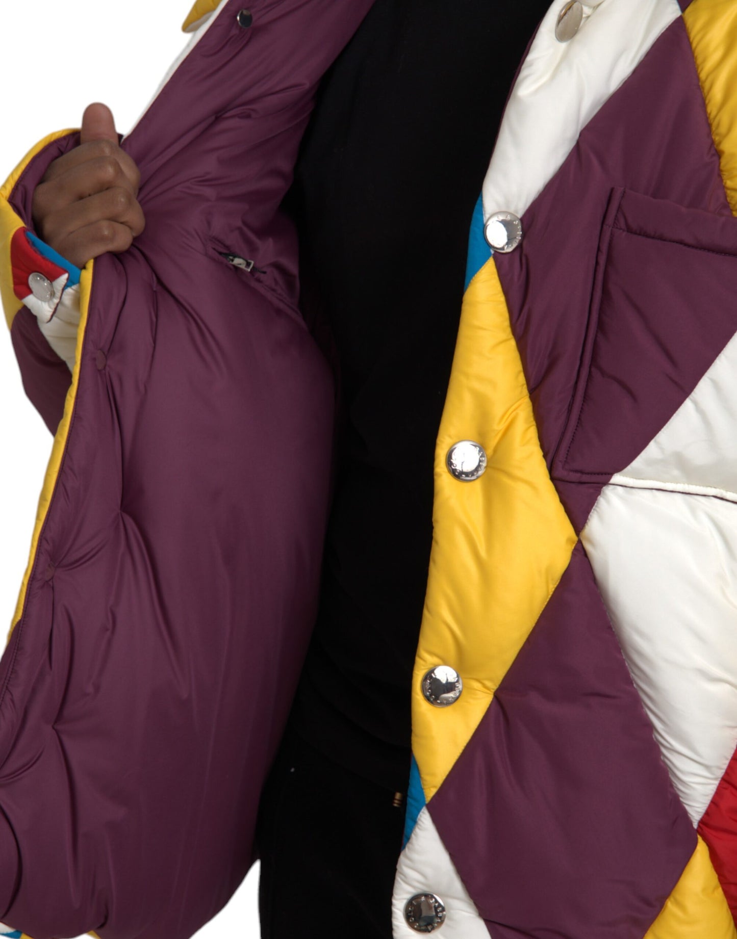 - Multicolor Windbreaker Puffer Jacket Men