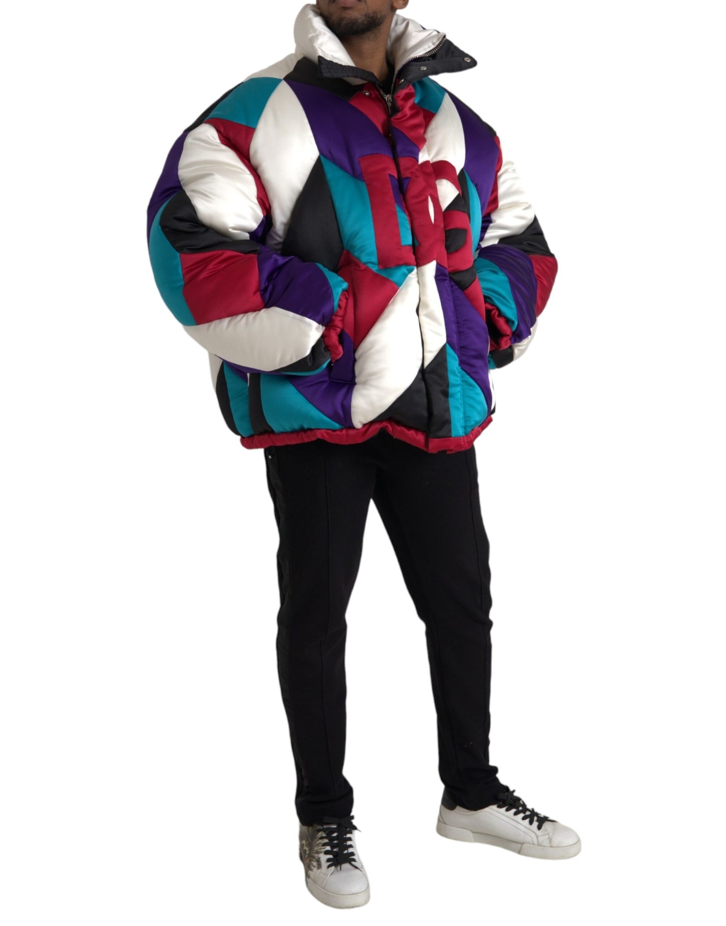 Multicolor Logo Windbreaker Puffer Jacket - The Luxe Alliance