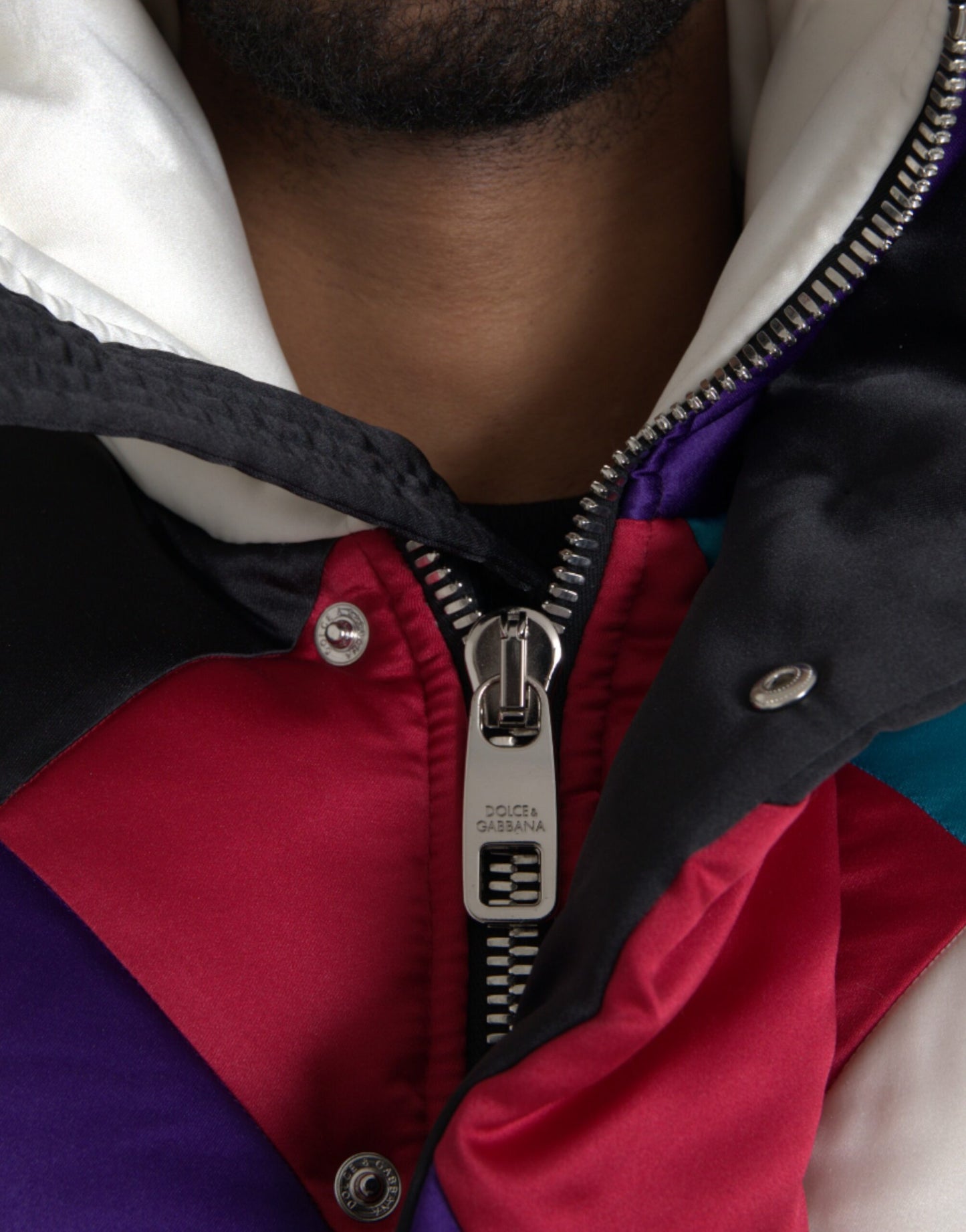 Multicolor Logo Windbreaker Puffer Jacket - The Luxe Alliance