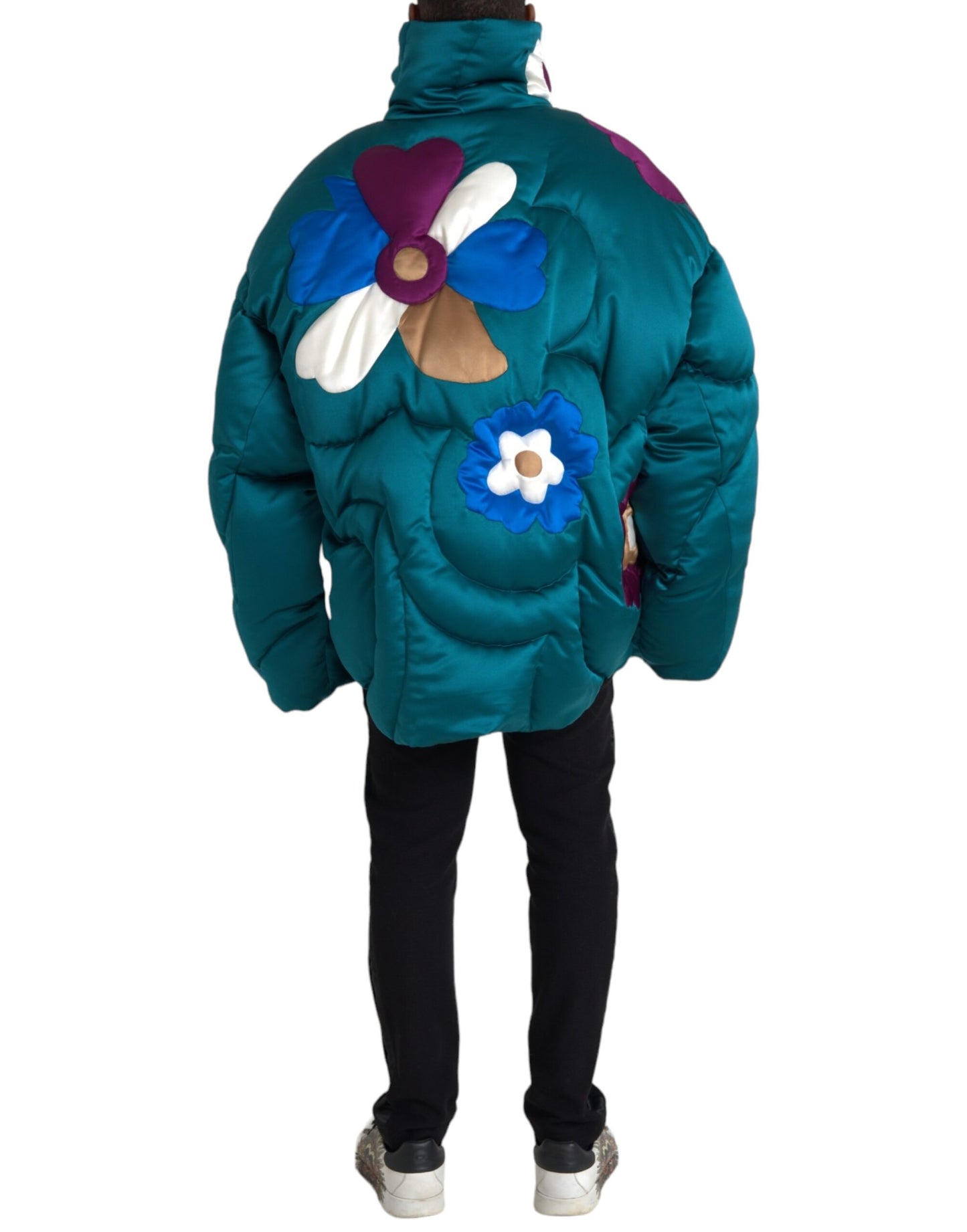 Multicolor Floral Windbreaker Puffer Jacket - The Luxe Alliance