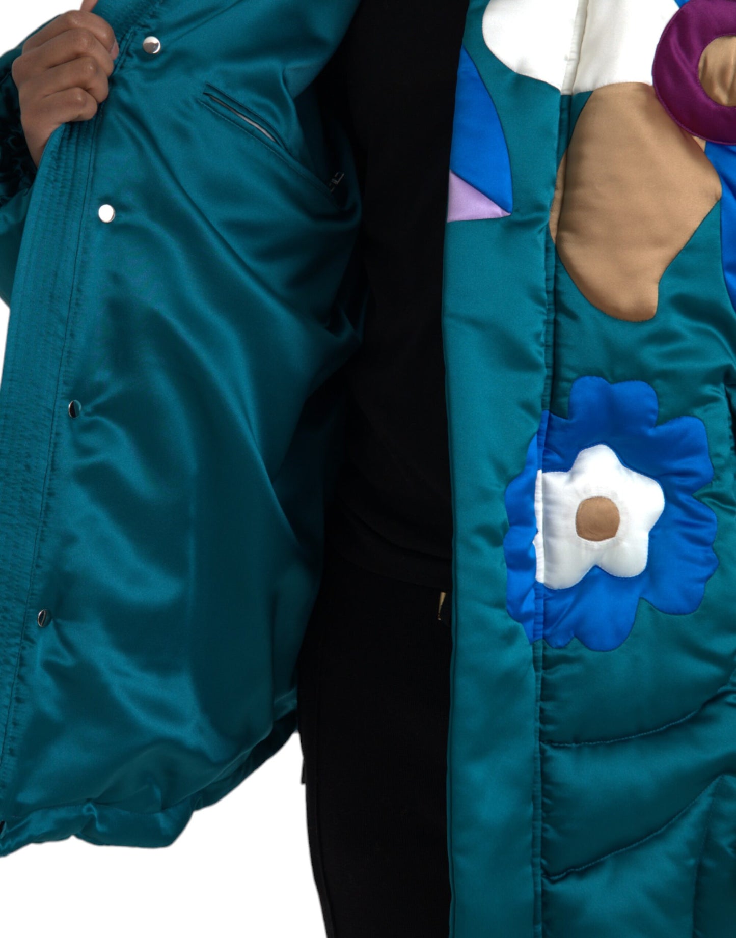 Multicolor Floral Windbreaker Puffer Jacket - The Luxe Alliance