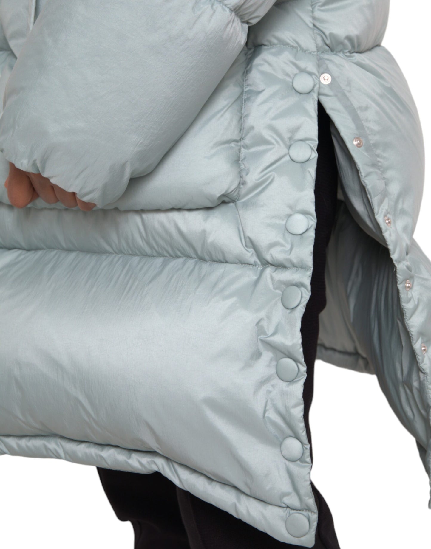 Light Blue Quilted Hooded Puffer Jacket Men - The Luxe Alliance
