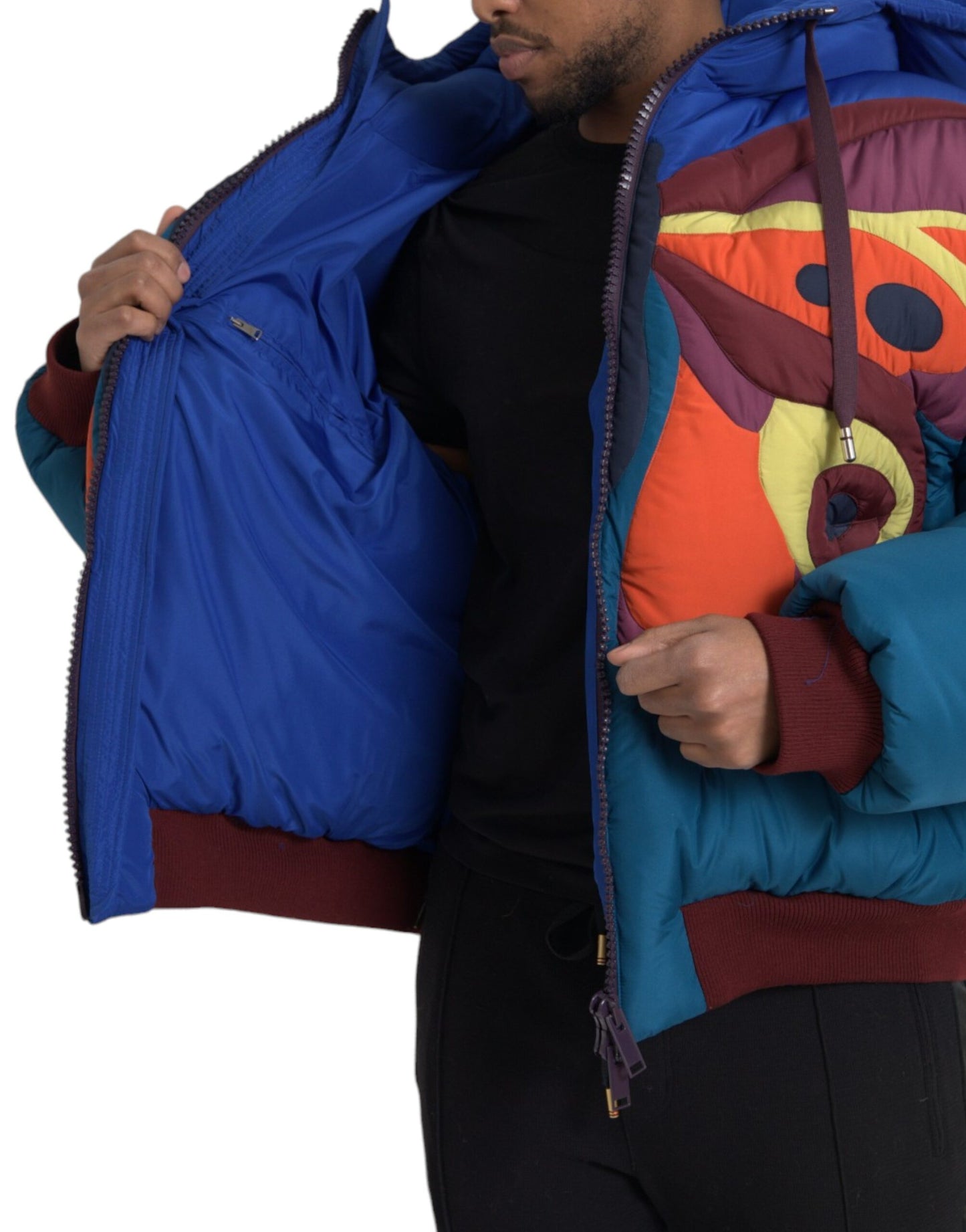 Multicolor Butterfly Hooded Puffer Jacket - The Luxe Alliance