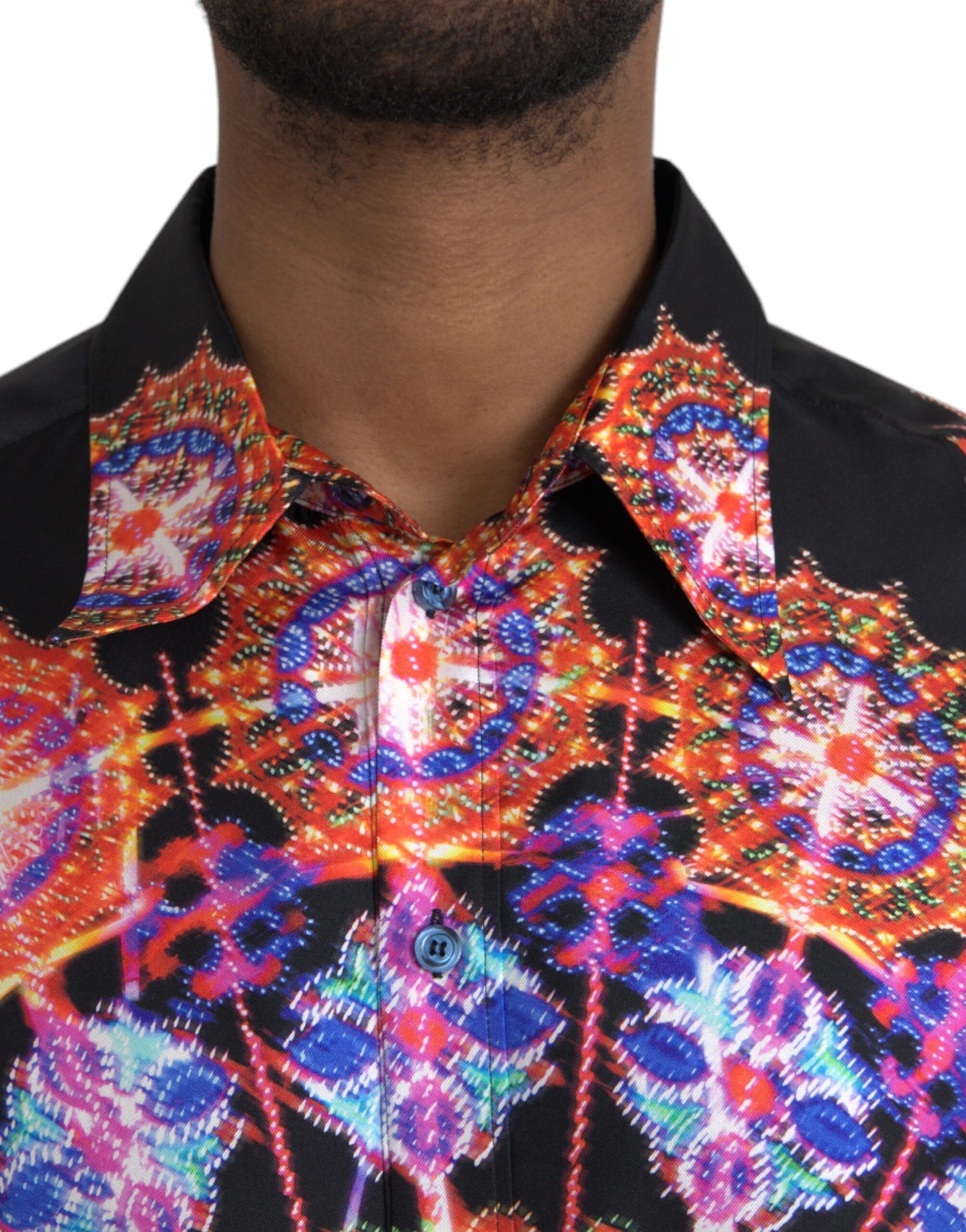 - Multicolor Luminarie Silk Men Casual Shirt
