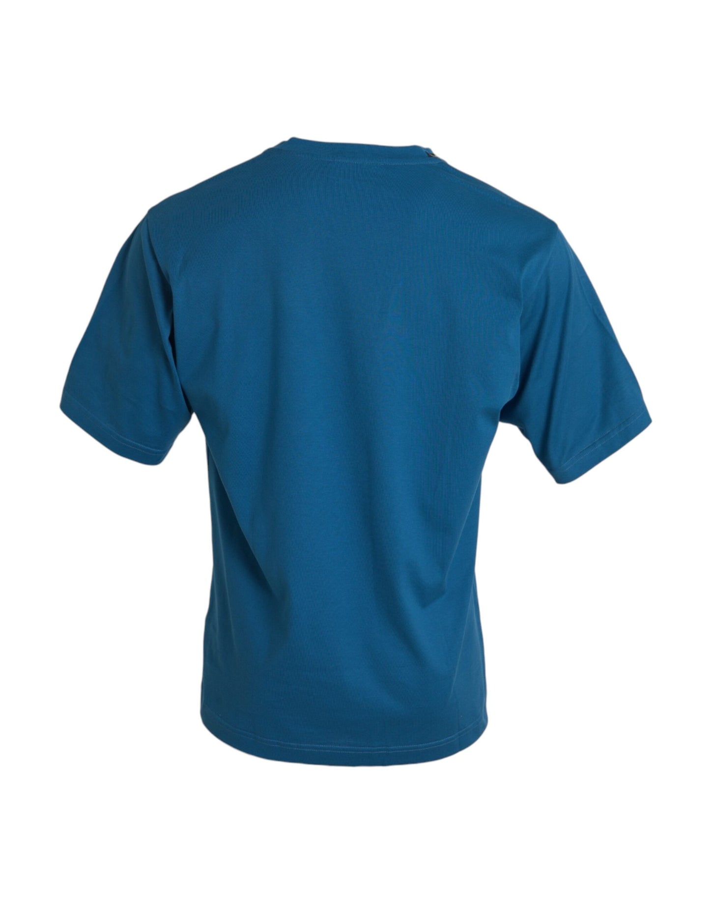 - Blue Logo Round Neck Short Sleeves T-shirt