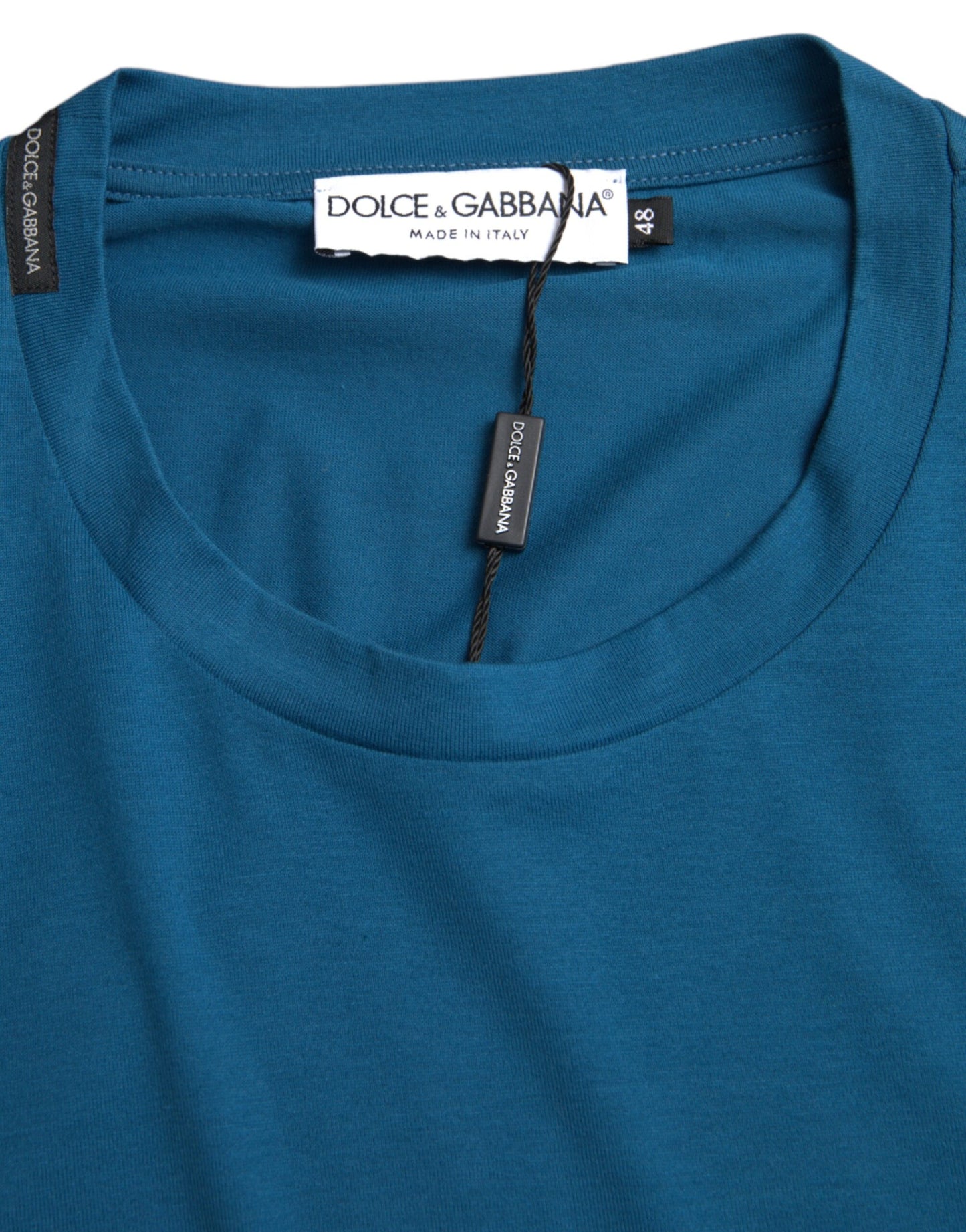 - Blue Logo Round Neck Short Sleeves T-shirt