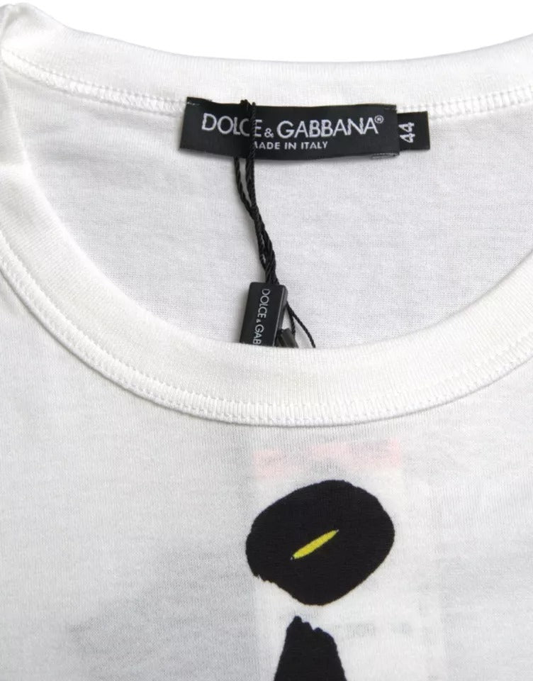 White Graphic Cotton Short Sleeves Men T-shirt - The Luxe Alliance