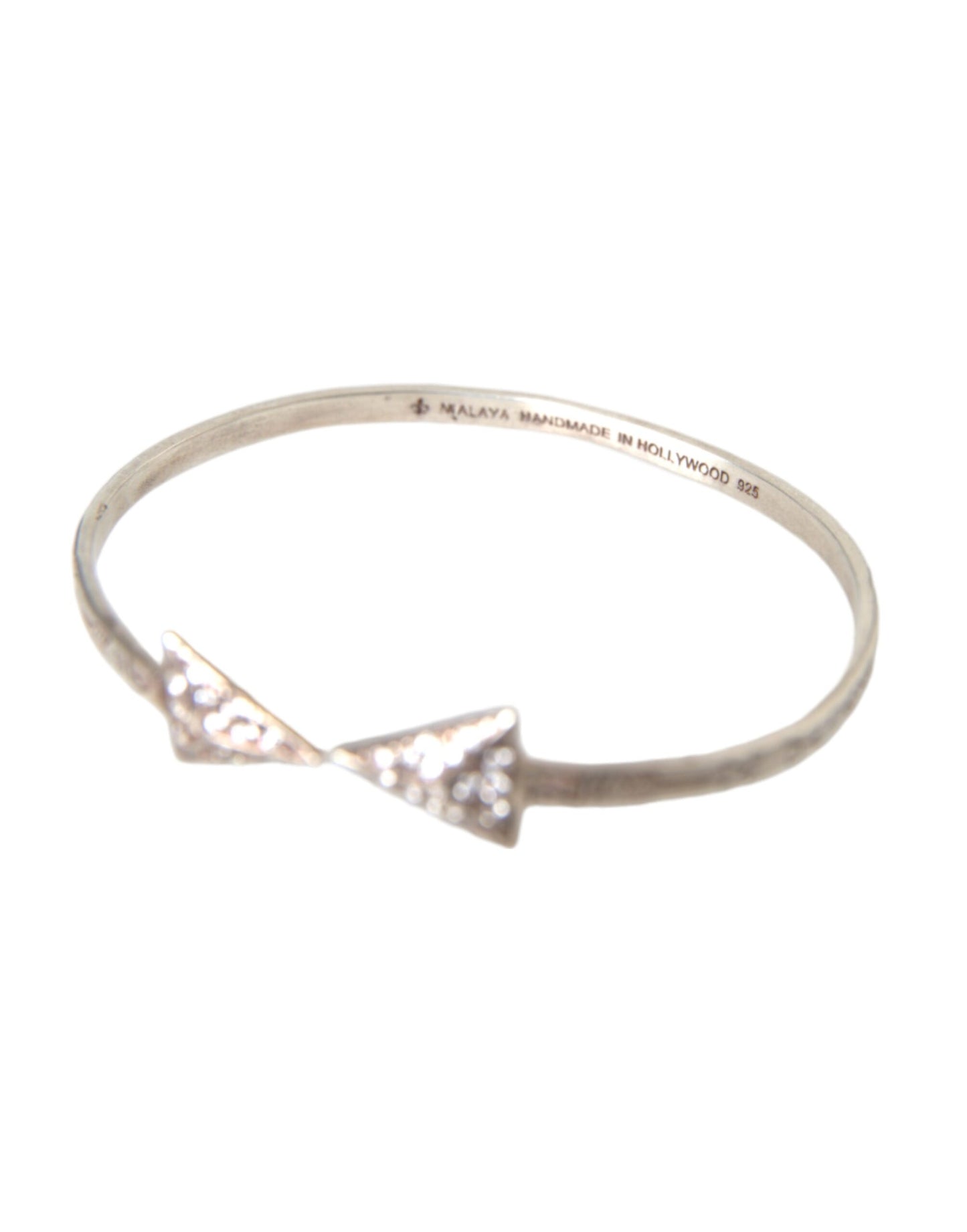 Arrow Crystal 925 Silver Bangle Bracelet Women - The Luxe Alliance