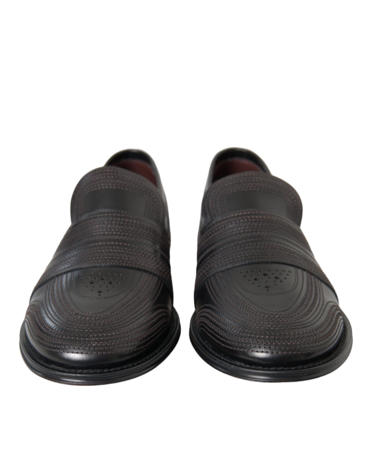 Black Brown Leather Loafer Men Dress Shoes - The Luxe Alliance