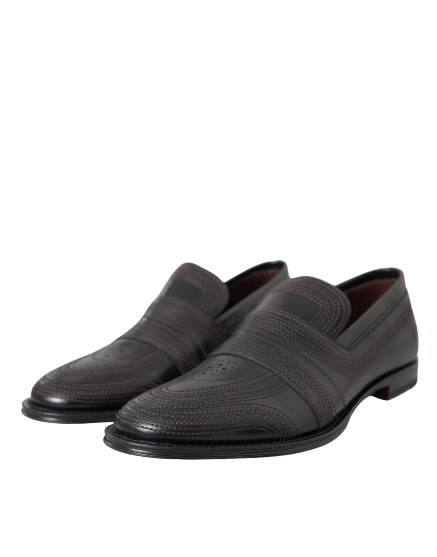 Black Brown Leather Loafer Men Dress Shoes - The Luxe Alliance