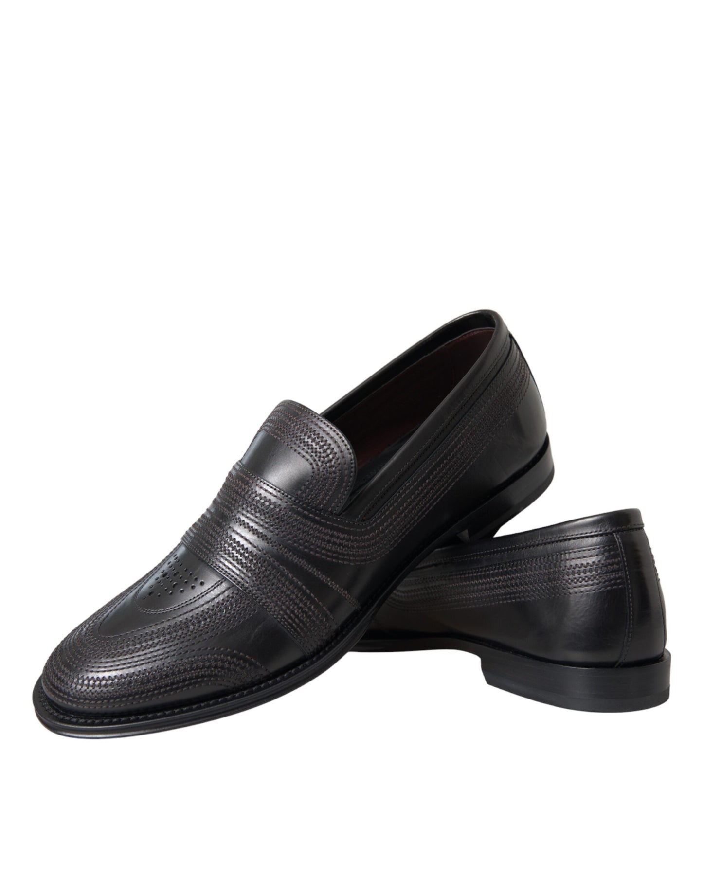 Black Brown Leather Loafer Men Dress Shoes - The Luxe Alliance