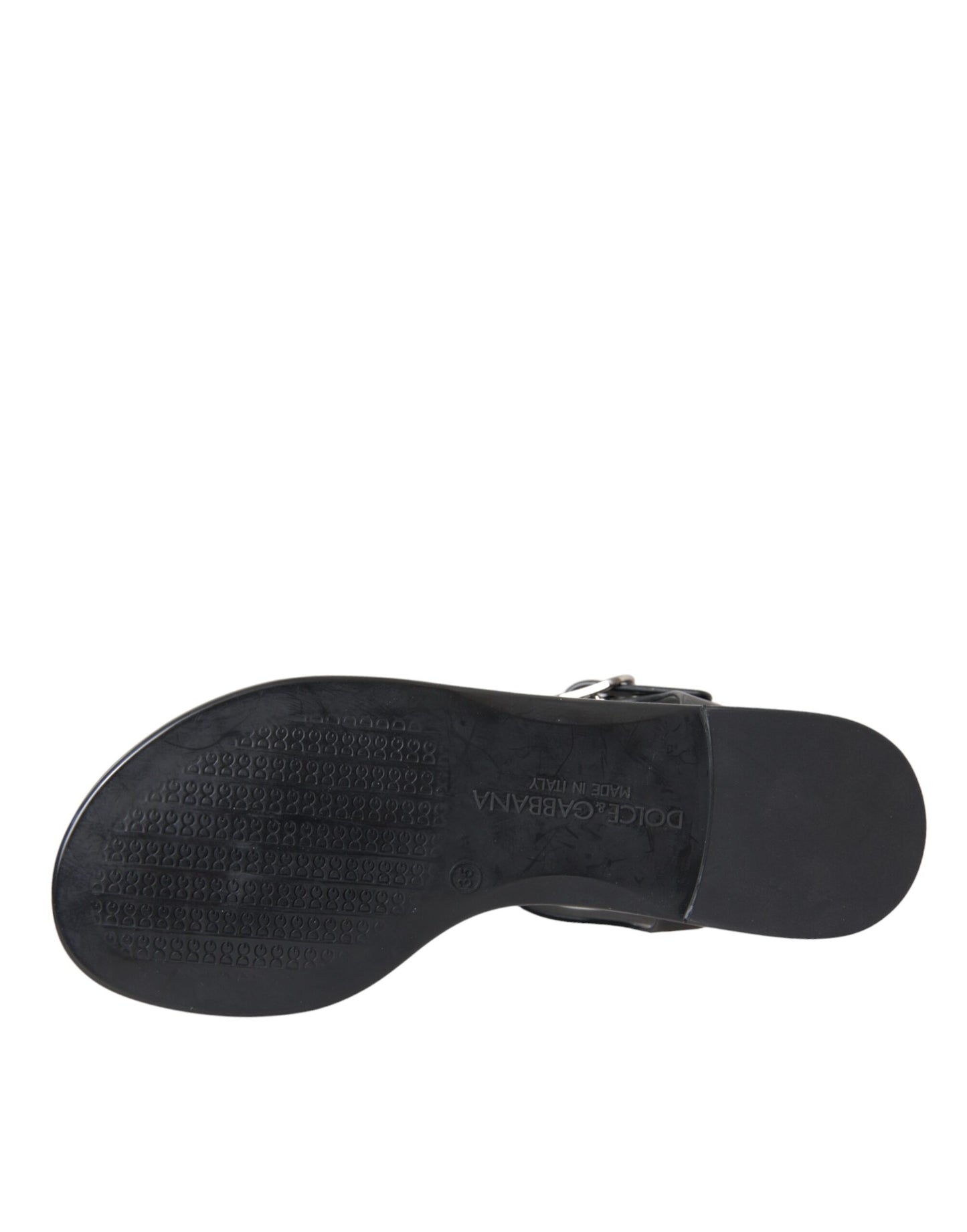 - Black Crystal Flats Sandals Flip Flops Shoes
