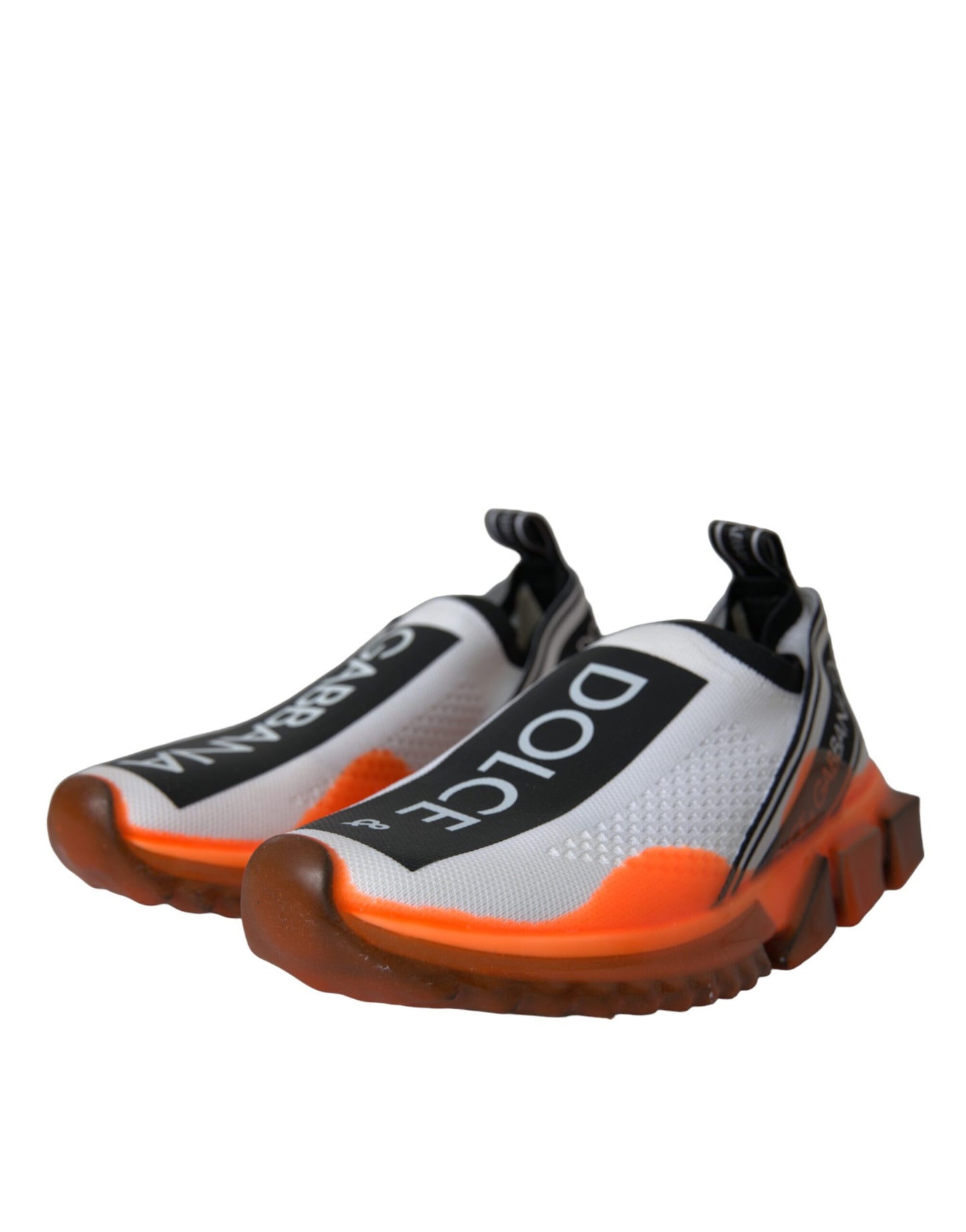 - Black White Orange Slip On Sorrento Sneakers Shoes