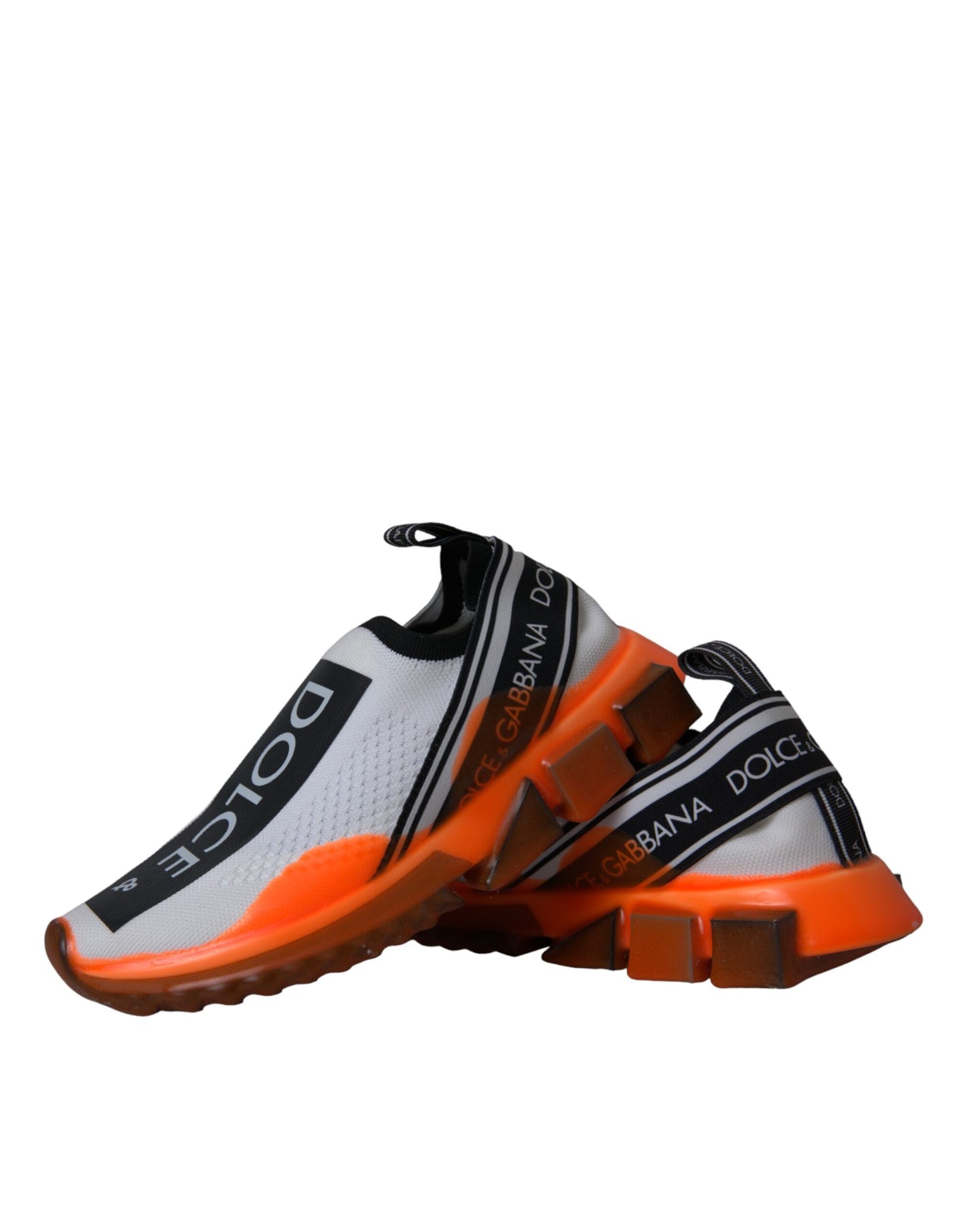 - Black White Orange Slip On Sorrento Sneakers Shoes
