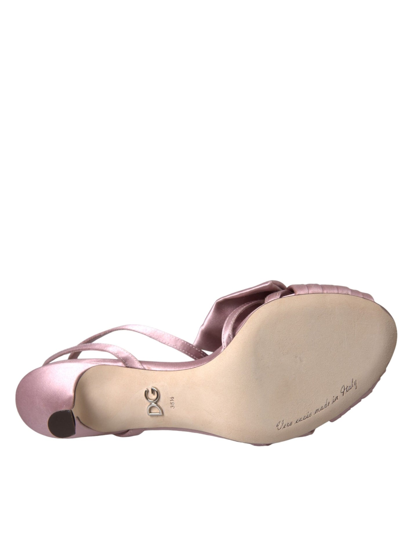 - Pink Keira Crystal Heels Sandals Shoes