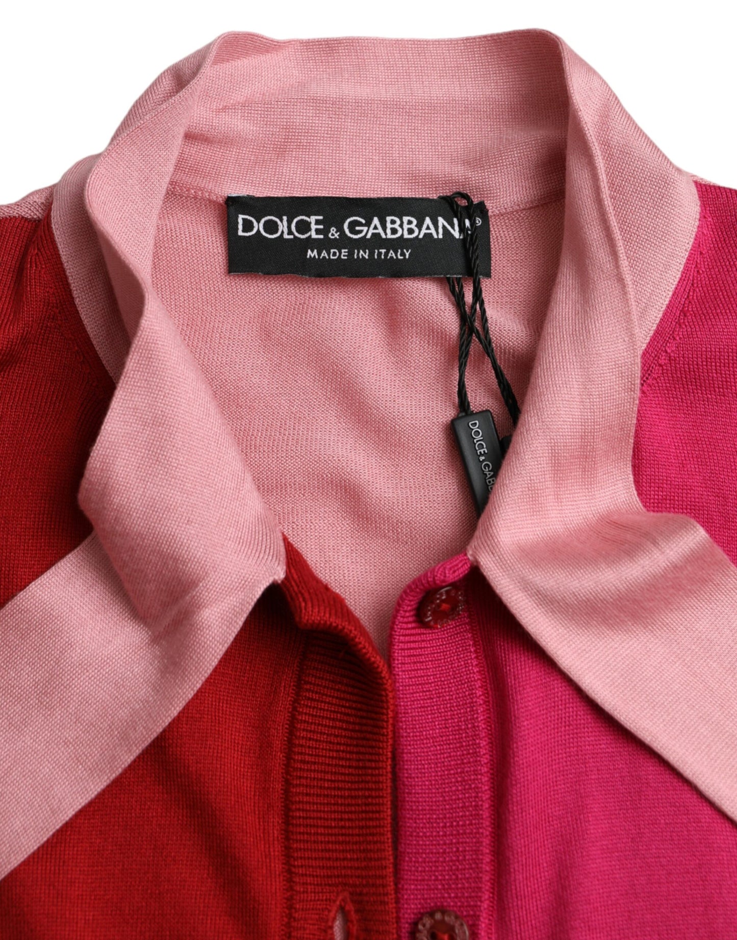 - Pink Short Sleeves Pullover Ascot Collar Top