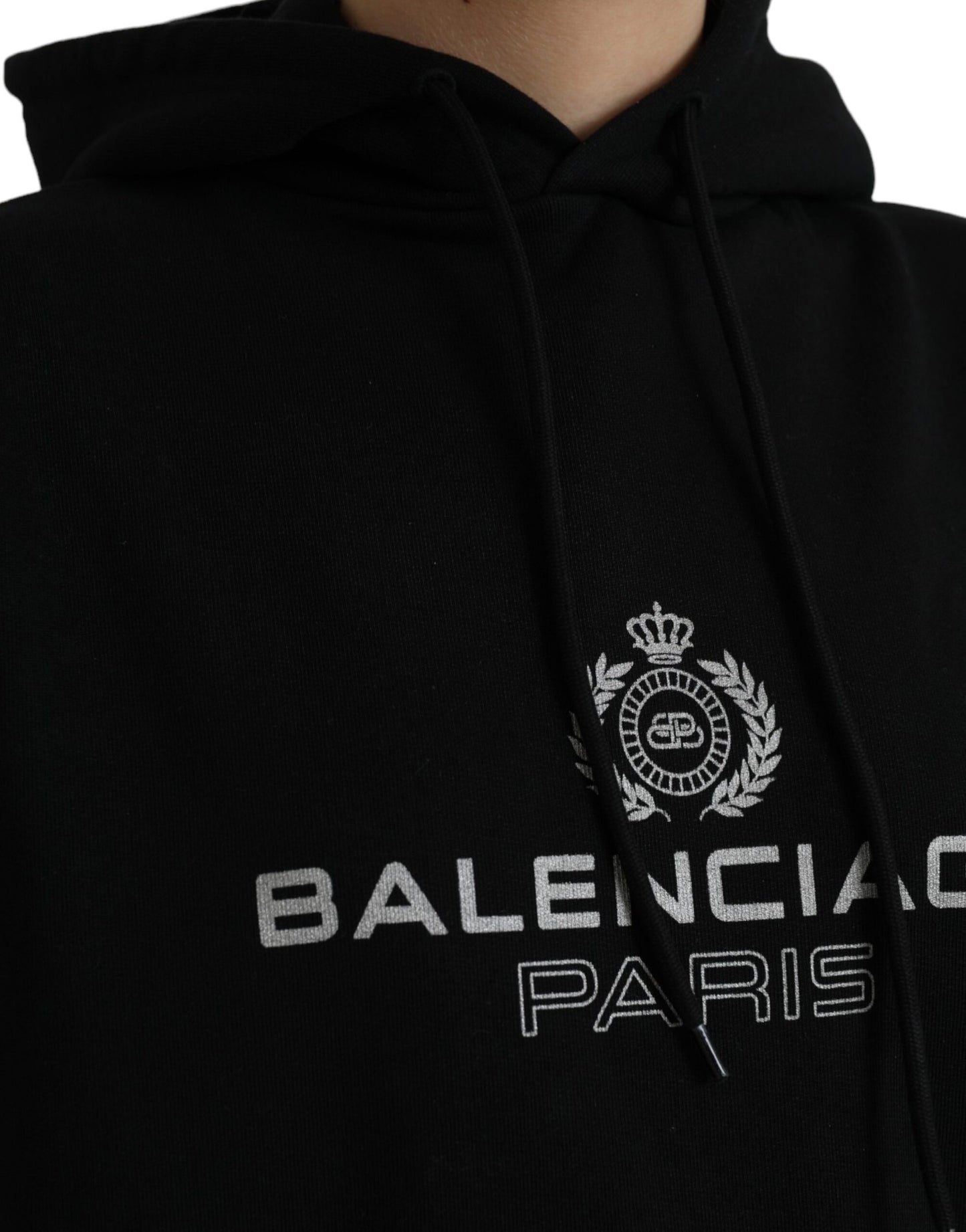 - Black Cotton Logo Hooded Pullover Sweatshirt Sweater