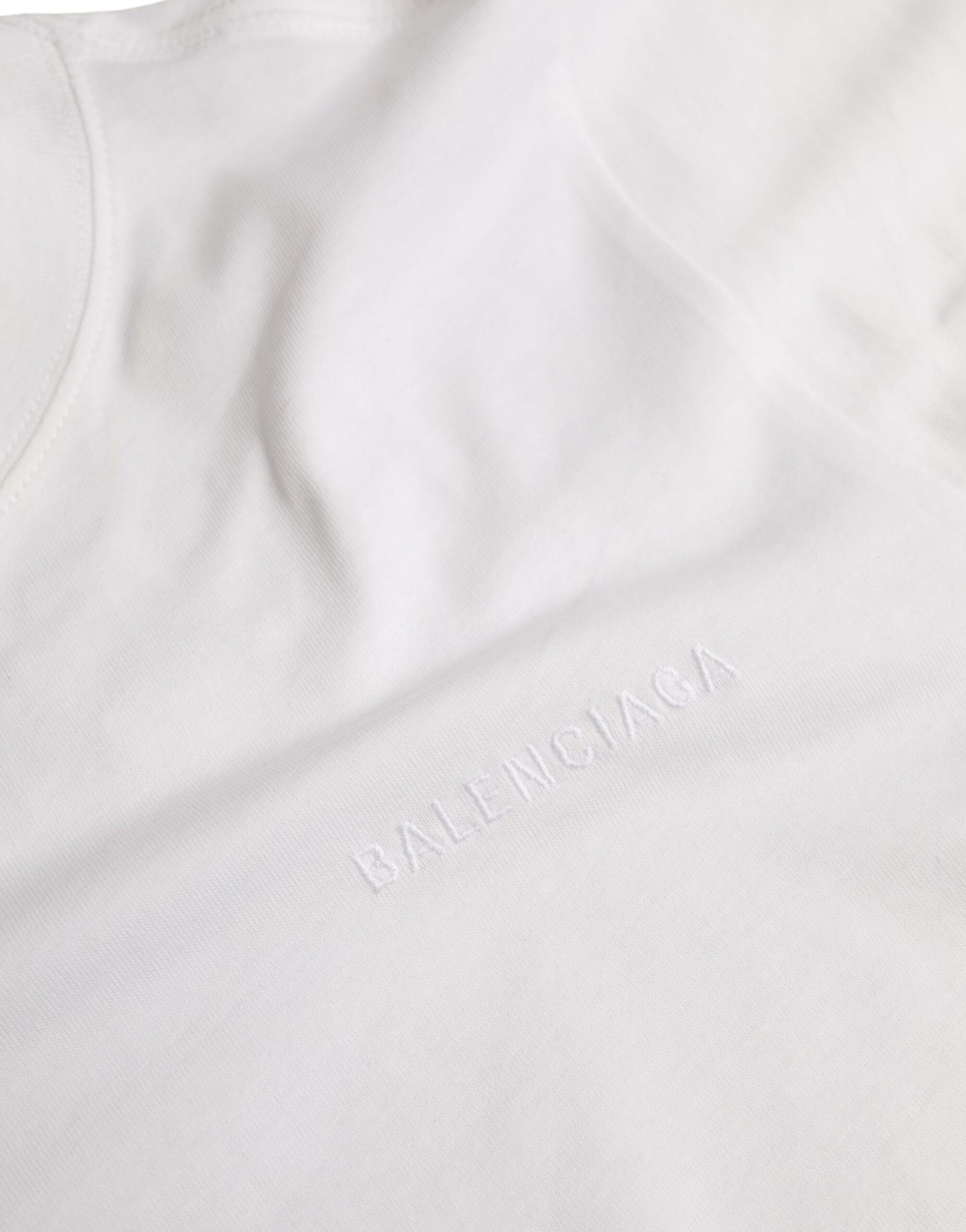 - White Cotton Crew Neck Short Sleeves Tee T-shirt