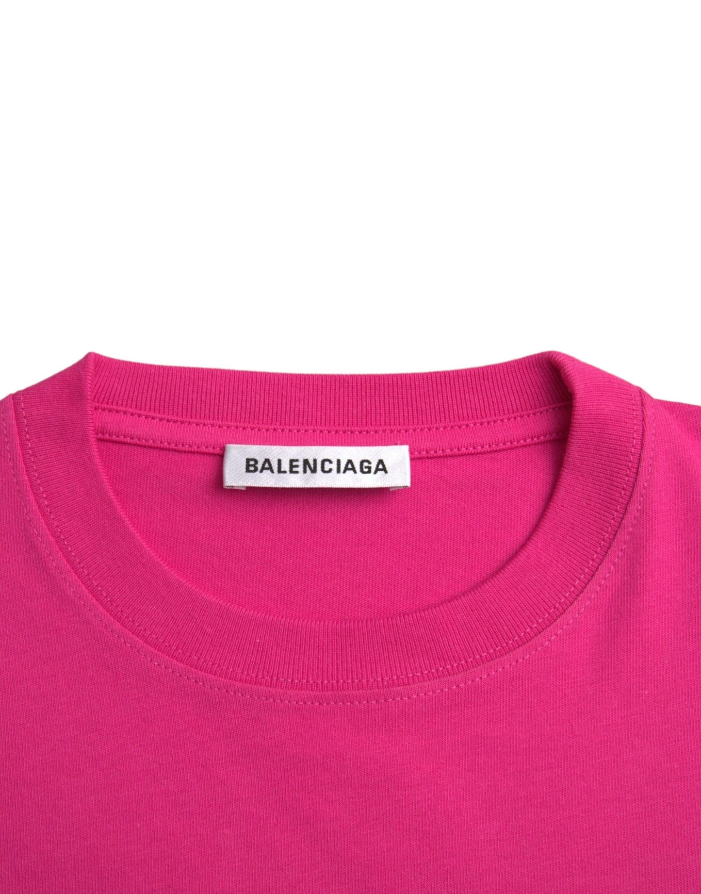 - Pink Cotton Crew Neck Short Sleeves Tee T-shirt