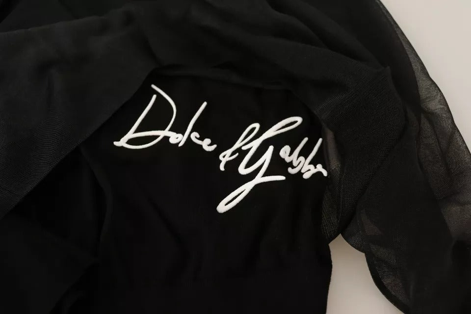 - Black Logo Crewneck Long Sleeve Pullover Sweater