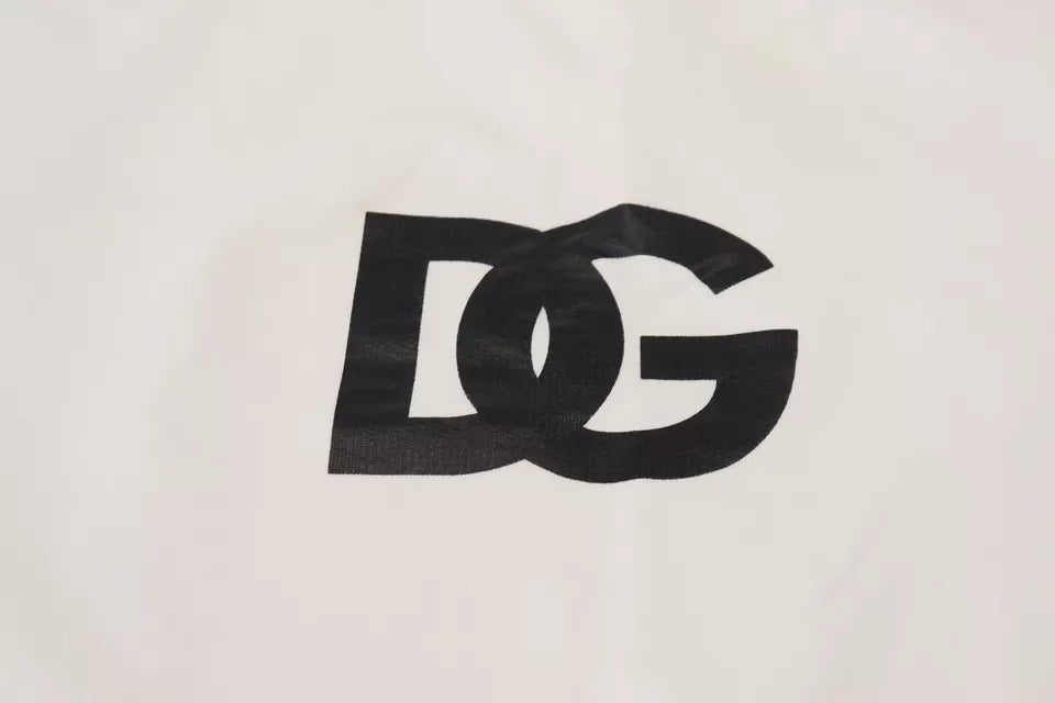 - White Logo Cotton Crew Neck Pullover Sweater