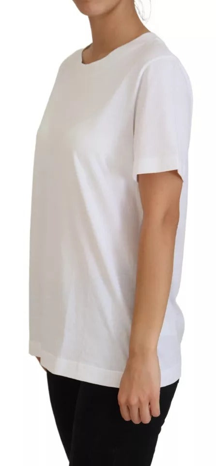 - Optical White Printed Short Sleeves Top