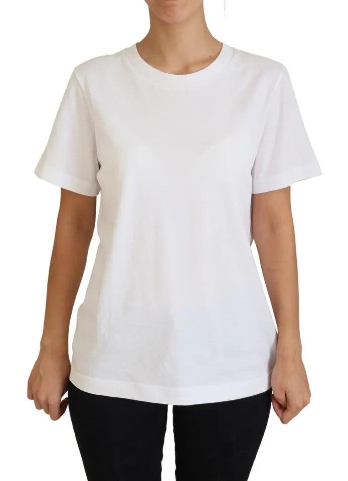 - Optical White Printed Short Sleeves Top